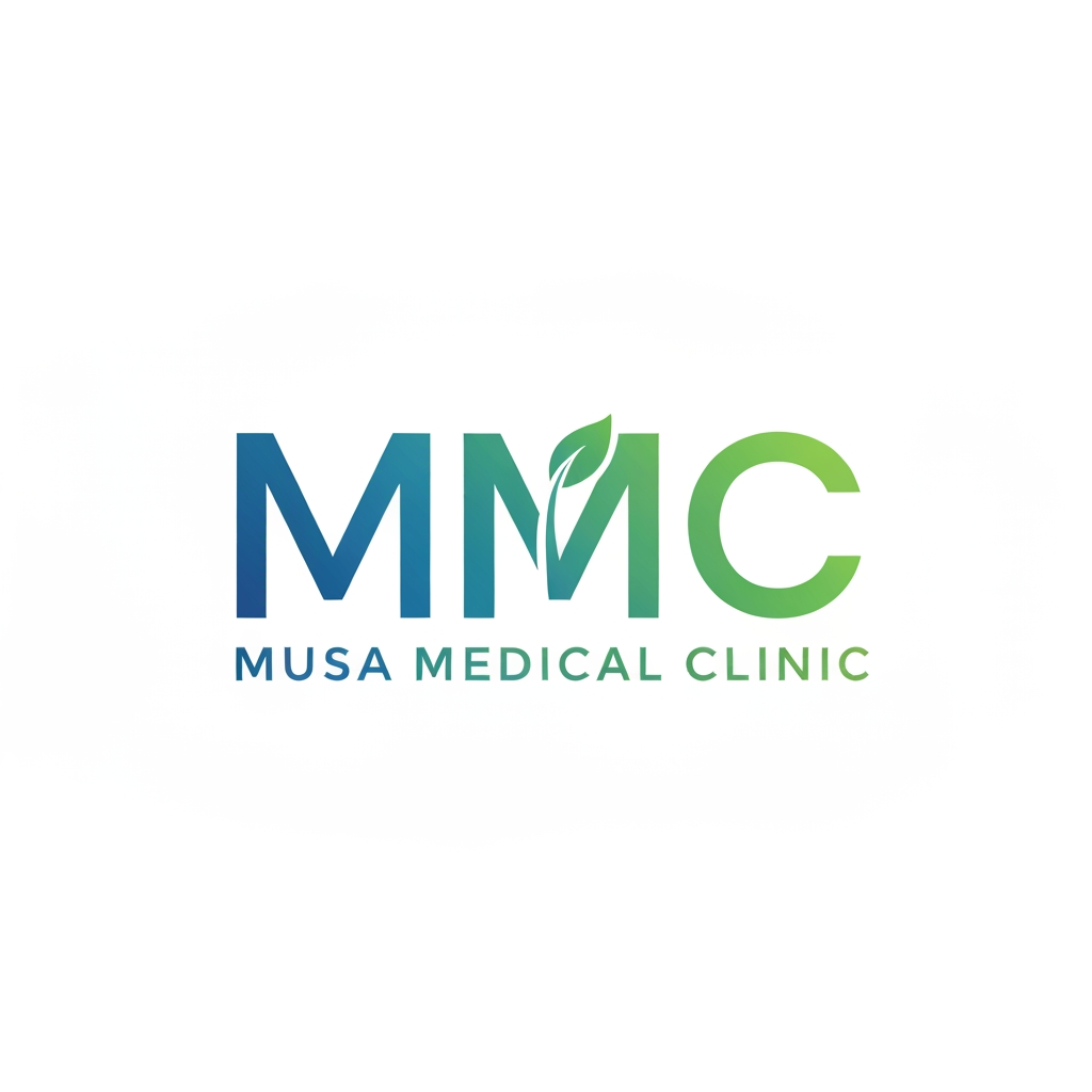 AI Design for Creat a logo "MMC" Musa Medical Clinic
