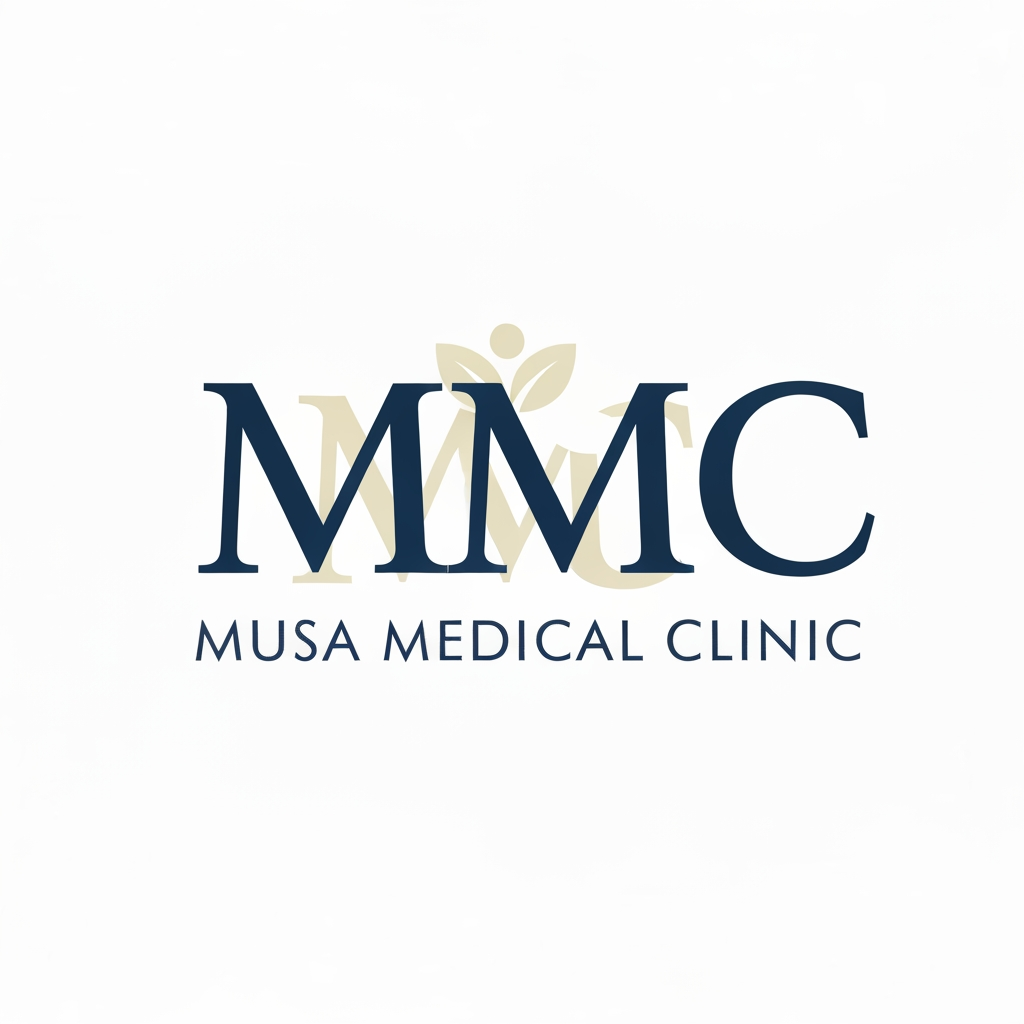 AI Design for Creat a logo "MMC" Musa Medical Clinic