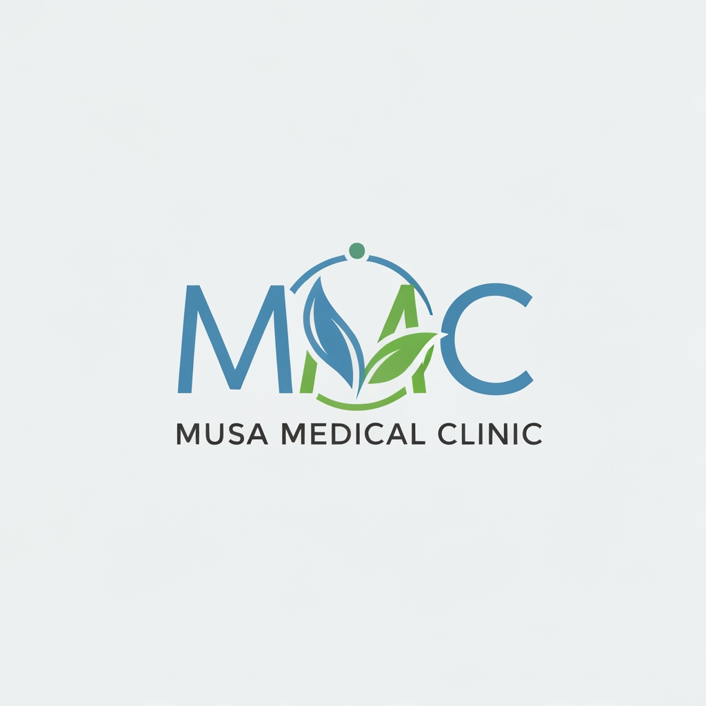 AI Design for Creat a logo "MMC" Musa Medical Clinic is logo is k medical Not a halbal logo