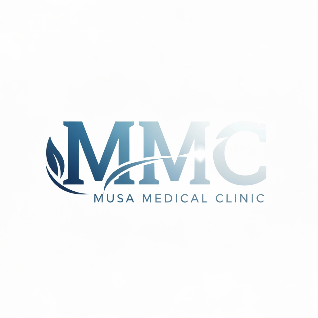 AI Design for Creat a logo "MMC" Musa Medical Clinic is logo is k medical Not a halbal logo