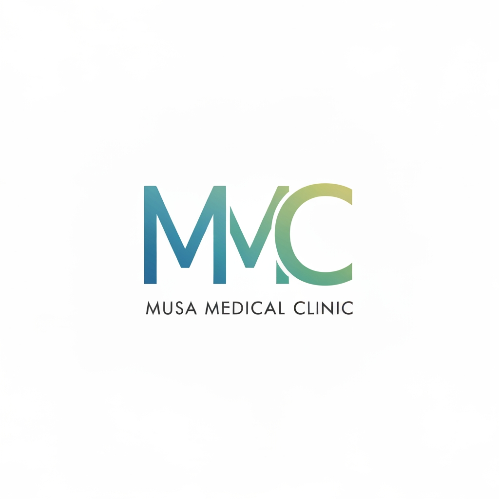 AI Design for Creat a logo "MMC" Musa Medical Clinic