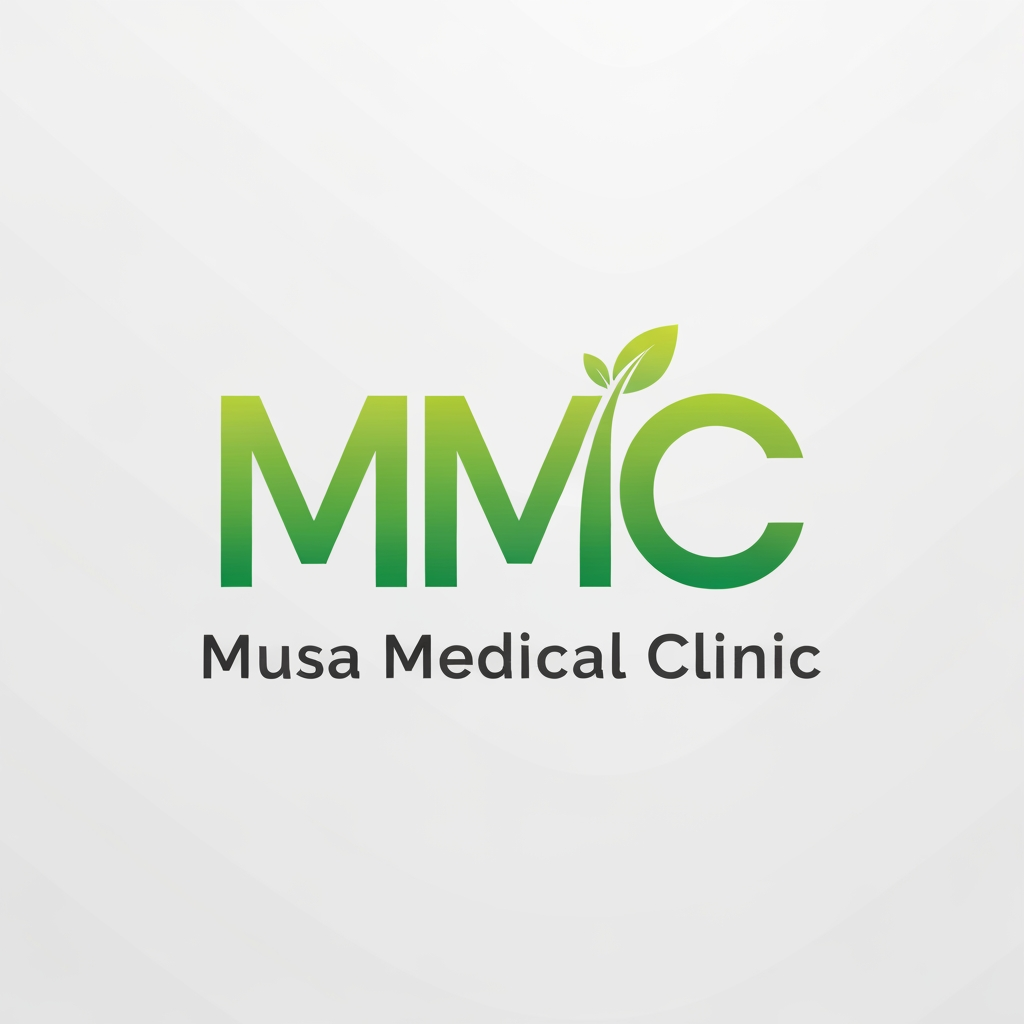 AI Design for Creat a logo "MMC" Musa Medical Clinic