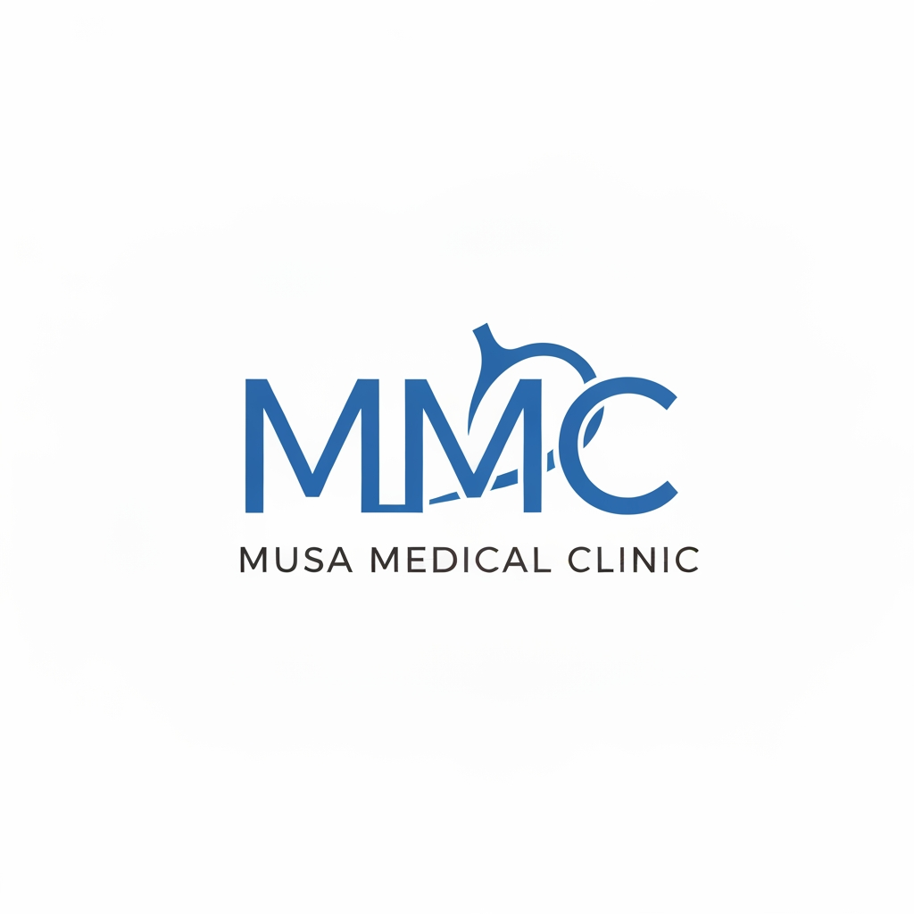 AI Design for Creat a logo "MMC" Musa Medical Clinic is logo is k medical