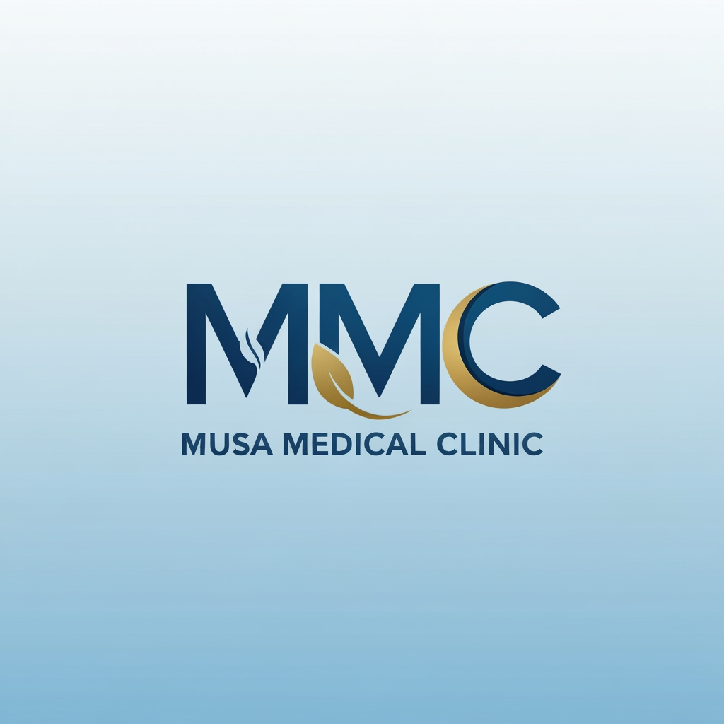 AI Design for Creat a logo "MMC" Musa Medical Clinic is logo is k medical Not a halbal logo
