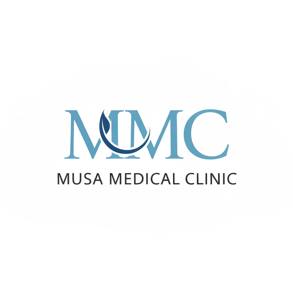 AI Design for Creat a logo "MMC" Musa Medical Clinic