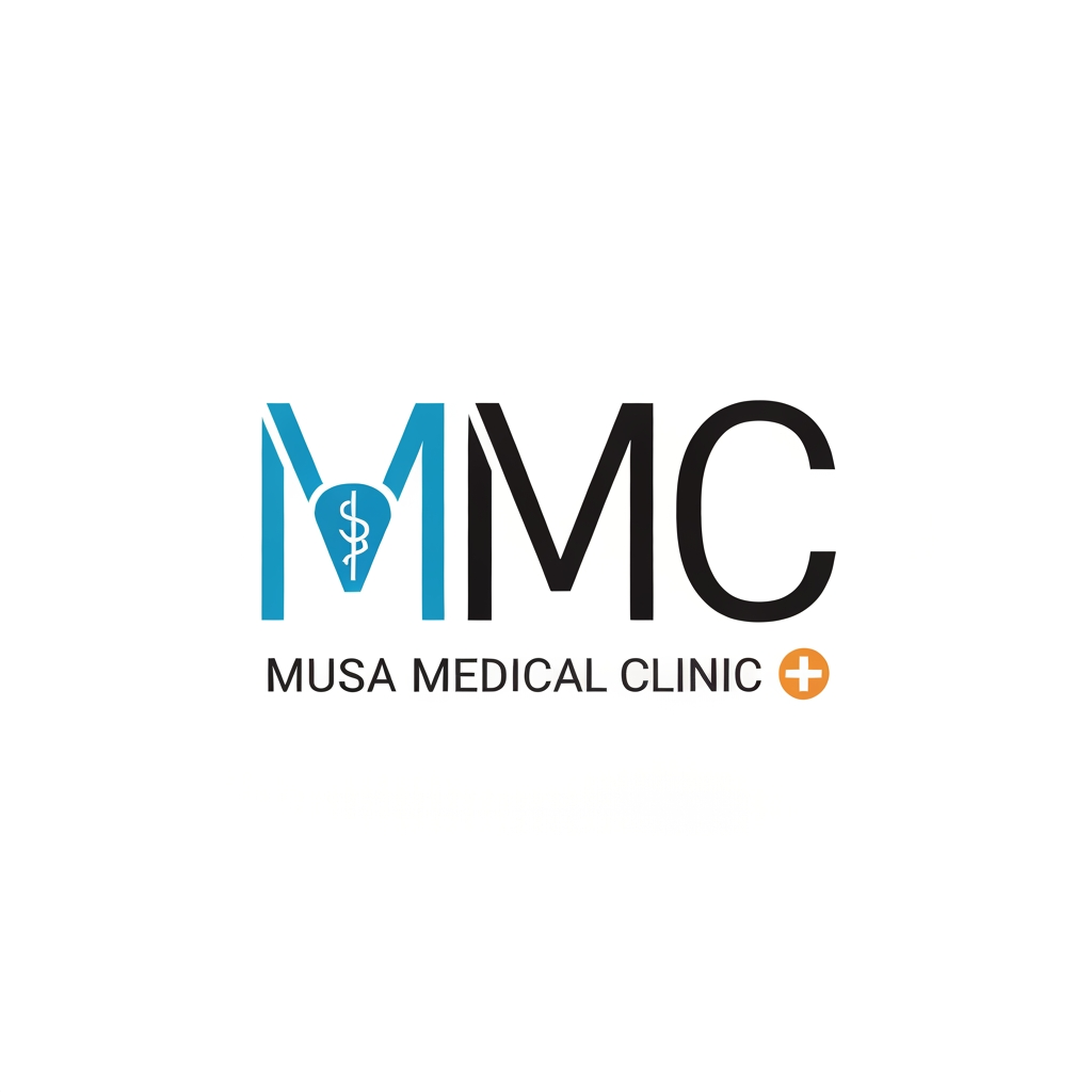 AI Design for Creat a logo "MMC" Musa Medical Clinic