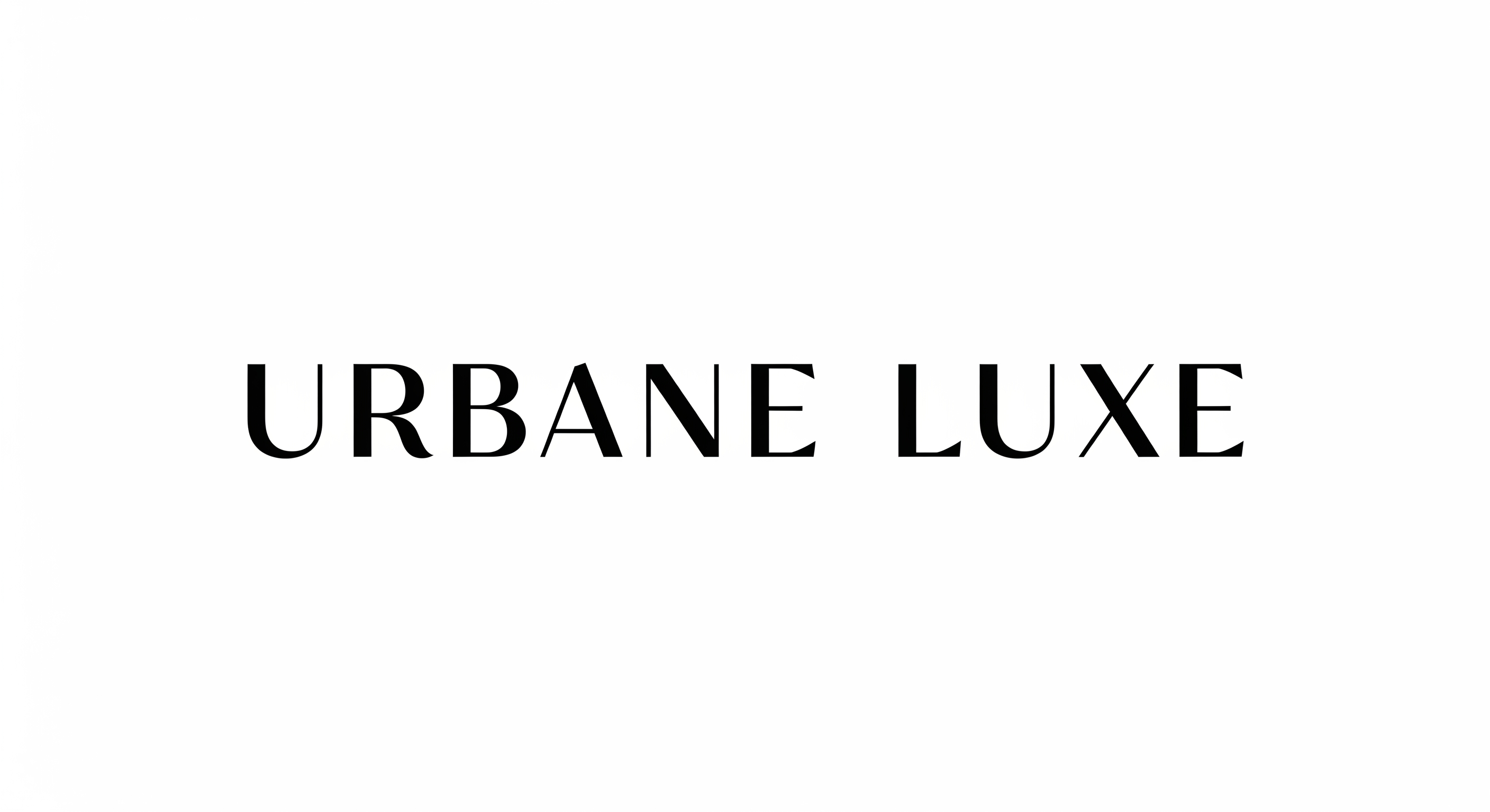AI Design for A sophisticated, minimalist wordmark logo for a fashion brand. The typography is a custom, wide-set sans-serif font with subtle, sharp terminals. The layout is clean and horizontal with generous letter spacing, conveying an effortless, street-style luxury vibe. Solid black text on a clean background with ample negative space around the edges to allow for future campaign copy placement.