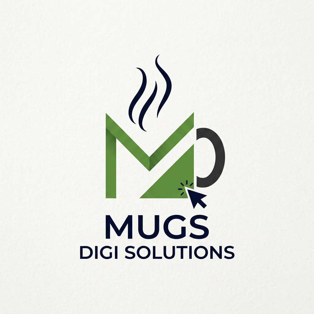 AI Design for genrate a logo for mugs digi solution take refrence from old logo and it will be same color as used make it better not goos