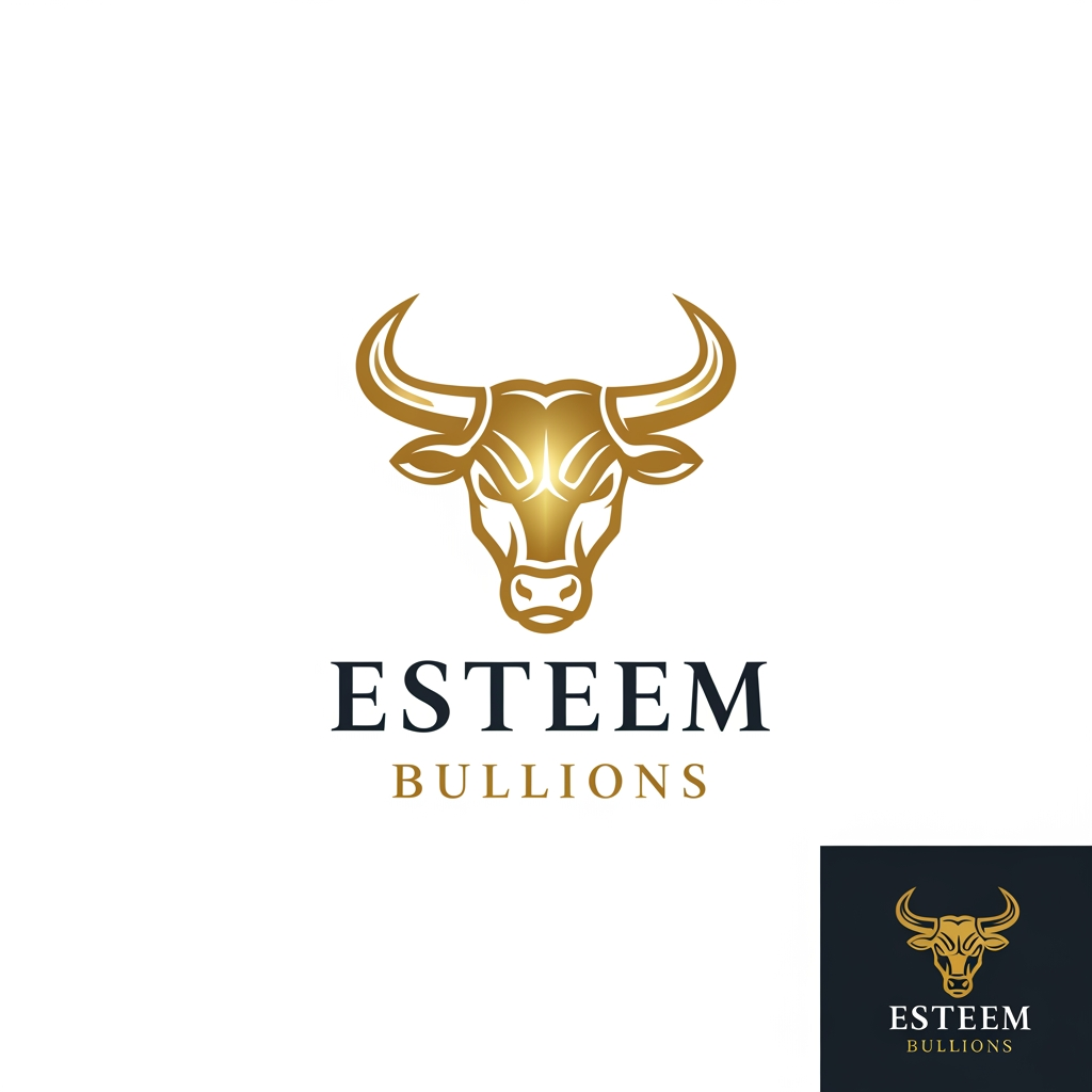 AI Design for Generate a primary logo and secondary mark/monogram for brand esteem bullions. Ensure the design feels premium and contemporary.