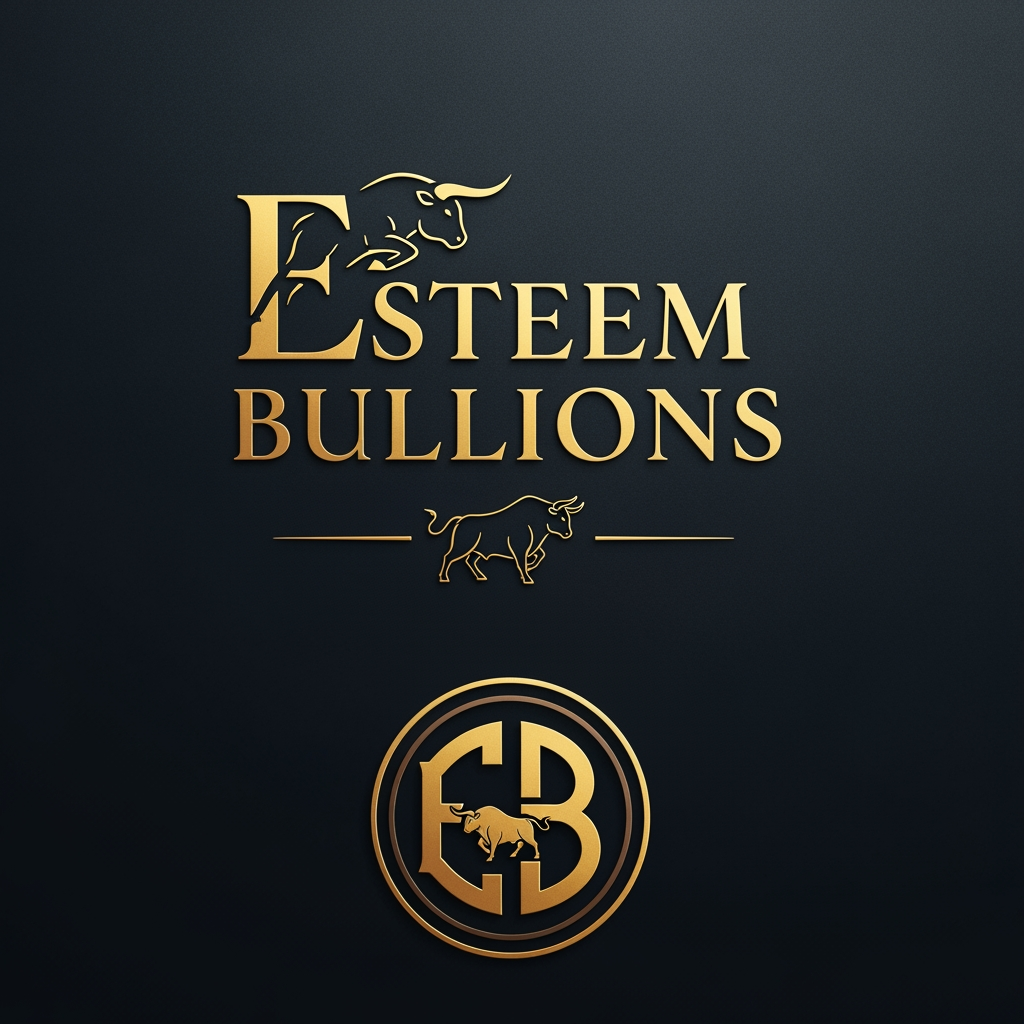 AI Design for Generate a primary logo and secondary mark/monogram for brand esteem bullions. Ensure the design feels premium and contemporary.