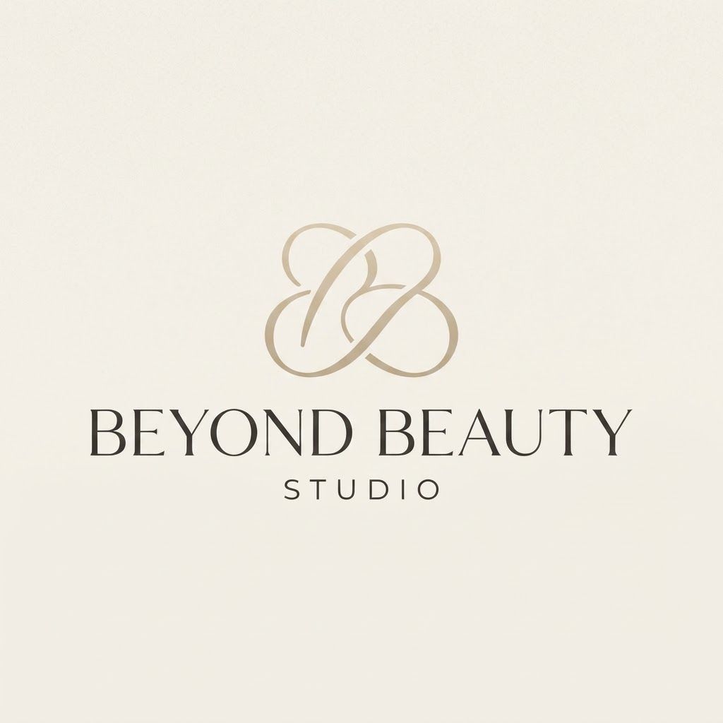 AI Design for Design a premium symbolic logo for a luxury beauty salon named “Beyond Beauty Studio”. i give you refrances image here Create a sophisticated combination mark consisting of a unique elegant symbol + the brand name. The symbol should feel original, memorable, feminine, refined, and timeless, subtly representing beauty, transformation, confidence, elegance, and going “beyond” ordinary beauty. Avoid obvious generic beauty icons such as scissors, lipstick, makeup brushes, eyelashes, faces, crowns, or flowers.
Create a minimal, high-end emblem using graceful flowing lines, refined curves, subtle symmetry, and clever negative space. The symbol should have a distinctive luxury-brand feel, similar to an upscale fashion, skincare, or beauty house. It should be simple enough to work as a salon sign, Instagram profile picture, business card, packaging, and stamp.
Typography: elegant high-fashion serif typography for “Beyond Beauty”, with “STUDIO” smaller and subtly spaced underneath or integrated into the wordmark. Sophisticated editorial typography, thin-to-medium weight, excellent letter spacing, balanced proportions. The typography must feel luxurious rather than overly decorative.
Color palette: warm ivory / creamy beige background, soft champagne-gold or muted metallic gold logo and typography. Elegant warm neutral tones. No bright yellow gold. The gold should feel subtle, expensive, refined, and premium.
Composition: centered, clean, spacious, balanced symbol above or beside the wordmark. Strong visual hierarchy. Minimal luxury aesthetic, premium beauty branding, quiet luxury, timeless sophistication, feminine but not childish.
Background: solid warm ivory-beige, subtle natural paper-like luxury texture if appropriate, but keep the logo highly clean and readable.
Logo presentation: professional vector-style branding, crisp clean edges, flat logo design, sophisticated monogram/emblem, no unnecessary decorative elements, no mockup, no salon interior, no products, no people, no shadows, no 3D effects.
The final identity should look like an established luxury beauty studio brand—not a template or generic salon logo.
Symbol direction I'd particularly recommend
For “Beyond”, a clever abstract symbol could combine:
B + B + flowing transformation shape → creating a monogram that doesn't immediately look like letters.
Think of something like an abstract interlocking form / continuous line / elegant organic loop, where the negative space subtly reveals BB. That would give you a recognizable standalone icon for Instagram, signage, packaging, etc.