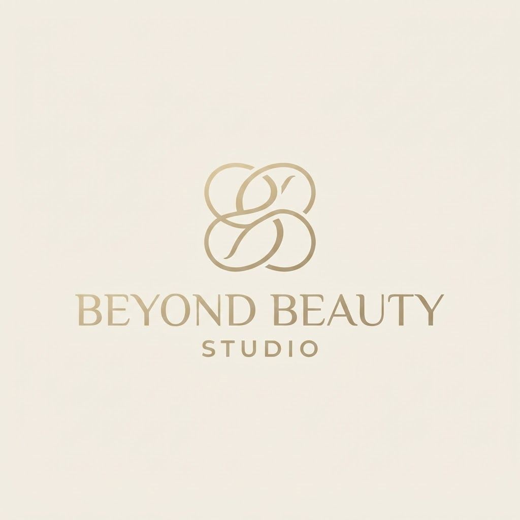AI Design for Design a premium symbolic logo for a luxury beauty salon named “Beyond Beauty Studio”. i give you refrances image here Create a sophisticated combination mark consisting of a unique elegant symbol + the brand name. The symbol should feel original, memorable, feminine, refined, and timeless, subtly representing beauty, transformation, confidence, elegance, and going “beyond” ordinary beauty. Avoid obvious generic beauty icons such as scissors, lipstick, makeup brushes, eyelashes, faces, crowns, or flowers.
Create a minimal, high-end emblem using graceful flowing lines, refined curves, subtle symmetry, and clever negative space. The symbol should have a distinctive luxury-brand feel, similar to an upscale fashion, skincare, or beauty house. It should be simple enough to work as a salon sign, Instagram profile picture, business card, packaging, and stamp.
Typography: elegant high-fashion serif typography for “Beyond Beauty”, with “STUDIO” smaller and subtly spaced underneath or integrated into the wordmark. Sophisticated editorial typography, thin-to-medium weight, excellent letter spacing, balanced proportions. The typography must feel luxurious rather than overly decorative.
Color palette: warm ivory / creamy beige background, soft champagne-gold or muted metallic gold logo and typography. Elegant warm neutral tones. No bright yellow gold. The gold should feel subtle, expensive, refined, and premium.
Composition: centered, clean, spacious, balanced symbol above or beside the wordmark. Strong visual hierarchy. Minimal luxury aesthetic, premium beauty branding, quiet luxury, timeless sophistication, feminine but not childish.
Background: solid warm ivory-beige, subtle natural paper-like luxury texture if appropriate, but keep the logo highly clean and readable.
Logo presentation: professional vector-style branding, crisp clean edges, flat logo design, sophisticated monogram/emblem, no unnecessary decorative elements, no mockup, no salon interior, no products, no people, no shadows, no 3D effects.
The final identity should look like an established luxury beauty studio brand—not a template or generic salon logo.
Symbol direction I'd particularly recommend
For “Beyond”, a clever abstract symbol could combine:
B+B flowing transformation shape → creating a monogram that doesn't immediately look like letters.
Think of something like an abstract interlocking form / continuous line / elegant organic loop, where the negative space subtly reveals BB. That would give you a recognizable standalone icon for Instagram, signage, packaging, etc.