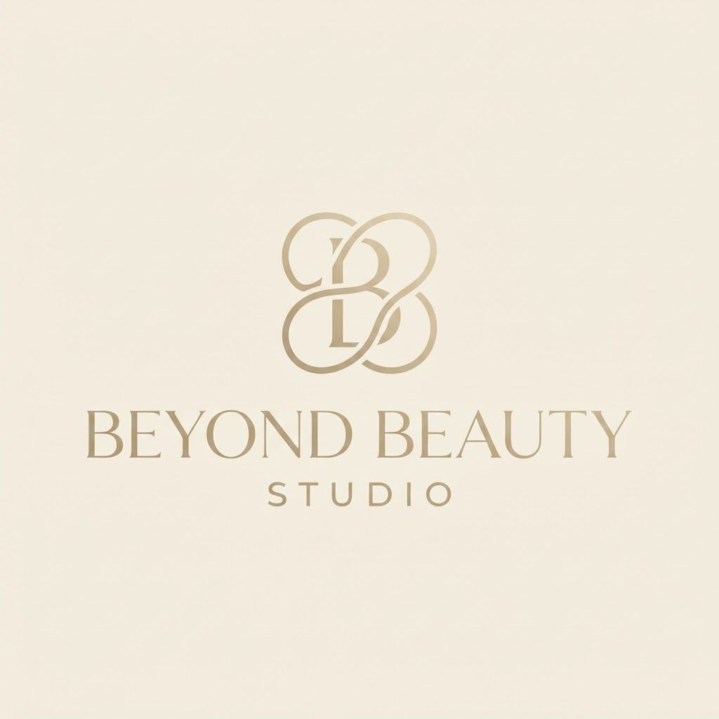 AI Design for Design a premium symbolic logo for a luxury beauty salon named “Beyond Beauty Studio”. i give you refrances image here Create a sophisticated combination mark consisting of a unique elegant symbol + the brand name. The symbol should feel original, memorable, feminine, refined, and timeless, subtly representing beauty, transformation, confidence, elegance, and going “beyond” ordinary beauty. Avoid obvious generic beauty icons such as scissors, lipstick, makeup brushes, eyelashes, faces, crowns, or flowers.
Create a minimal, high-end emblem using graceful flowing lines, refined curves, subtle symmetry, and clever negative space. The symbol should have a distinctive luxury-brand feel, similar to an upscale fashion, skincare, or beauty house. It should be simple enough to work as a salon sign, Instagram profile picture, business card, packaging, and stamp.
Typography: elegant high-fashion serif typography for “Beyond Beauty”, with “STUDIO” smaller and subtly spaced underneath or integrated into the wordmark. Sophisticated editorial typography, thin-to-medium weight, excellent letter spacing, balanced proportions. The typography must feel luxurious rather than overly decorative.
Color palette: warm ivory / creamy beige background, soft champagne-gold or muted metallic gold logo and typography. Elegant warm neutral tones. No bright yellow gold. The gold should feel subtle, expensive, refined, and premium.
Composition: centered, clean, spacious, balanced symbol above or beside the wordmark. Strong visual hierarchy. Minimal luxury aesthetic, premium beauty branding, quiet luxury, timeless sophistication, feminine but not childish.
Background: solid warm ivory-beige, subtle natural paper-like luxury texture if appropriate, but keep the logo highly clean and readable.
Logo presentation: professional vector-style branding, crisp clean edges, flat logo design, sophisticated monogram/emblem, no unnecessary decorative elements, no mockup, no salon interior, no products, no people, no shadows, no 3D effects.
The final identity should look like an established luxury beauty studio brand—not a template or generic salon logo.
Symbol direction I'd particularly recommend
For “Beyond”, a clever abstract symbol could combine:
B flowing transformation shape → creating a monogram that doesn't immediately look like letters.
Think of something like an abstract interlocking form / continuous line / elegant organic loop, where the negative space subtly reveals BB. That would give you a recognizable standalone icon for Instagram, signage, packaging, etc.
