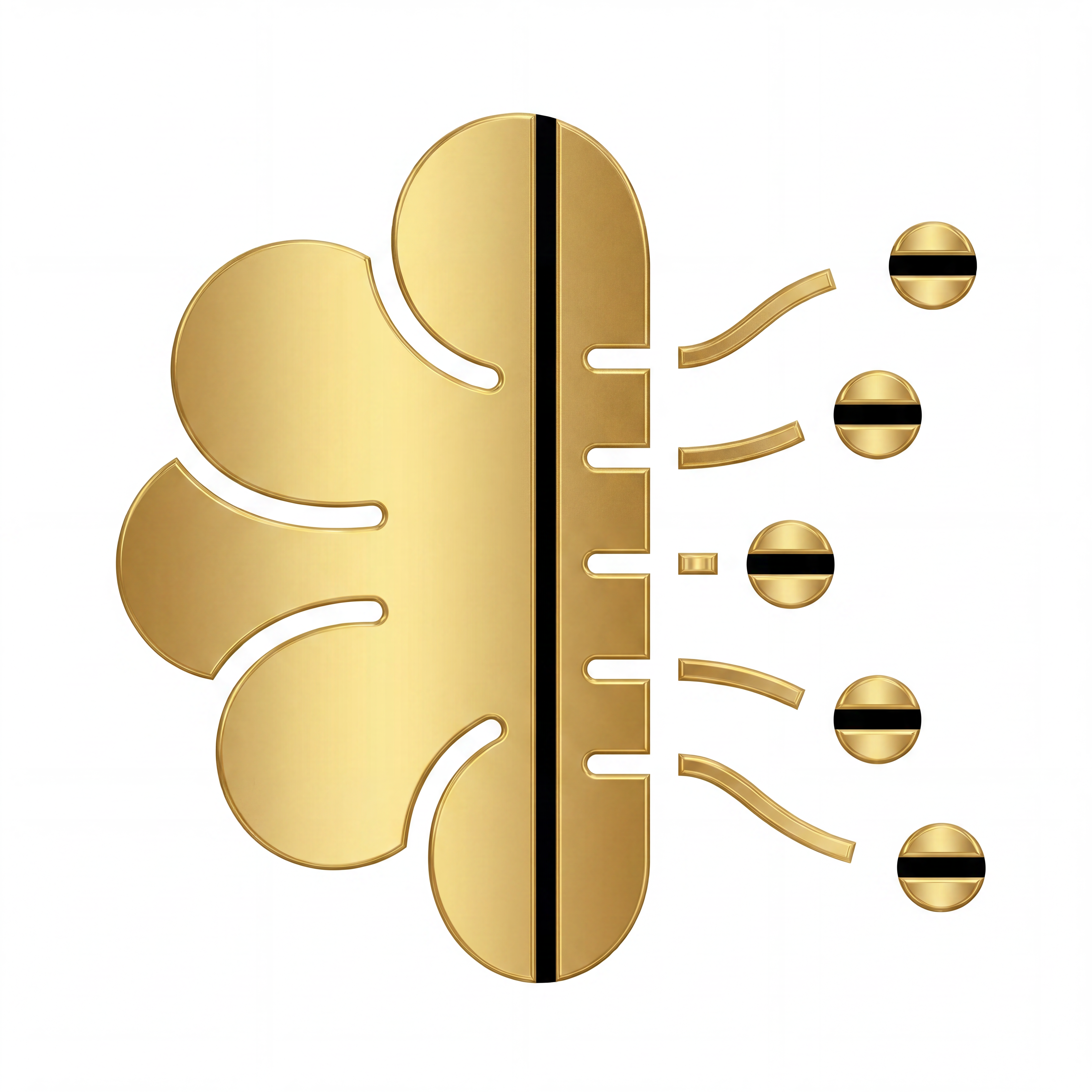 AI Design for refine this oic high res but there must be a thin black lline in between the gollden logo kind of like a gold strip black strip gold strip kinda thingamajig
\