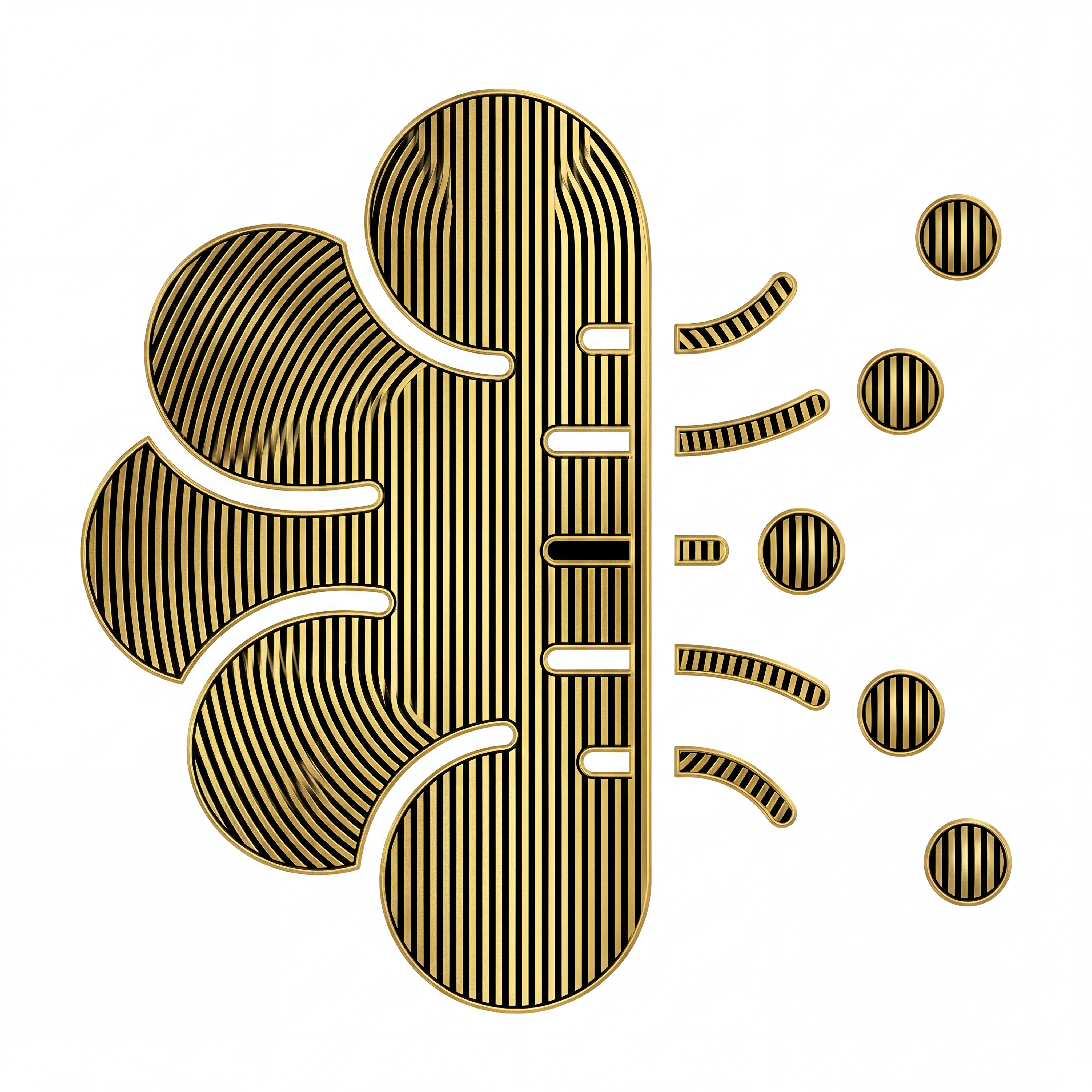 AI Design for refine this oic high res but there must be a thin black lline in between the gollden logo kind of like a gold strip black strip gold strip kinda thingamajig
\
