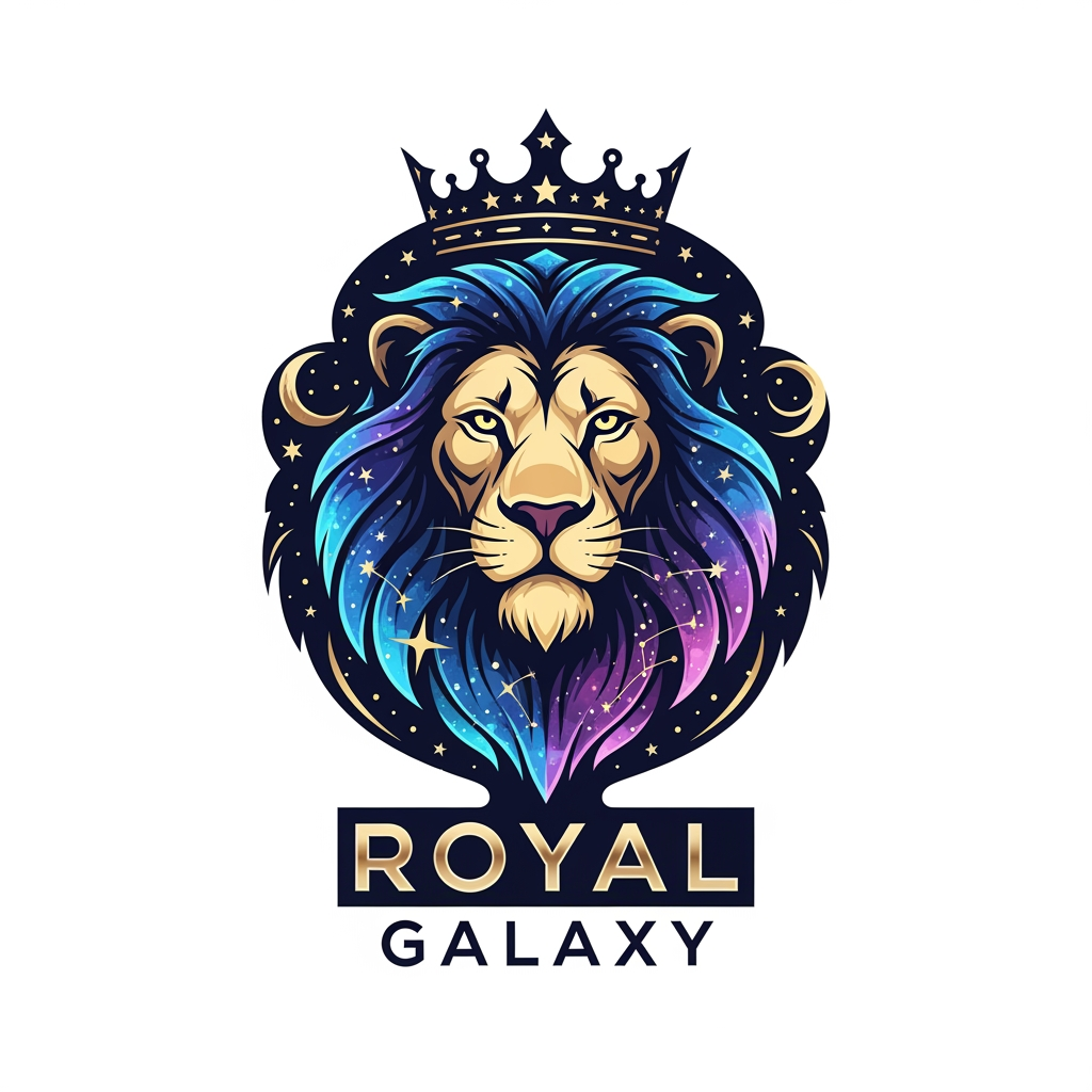 AI Design for My Company name Royal Galaxy made logo of thi