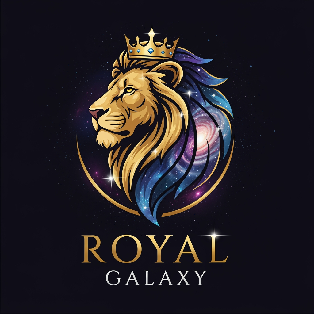 AI Design for My Company name Royal Galaxy made logo of this