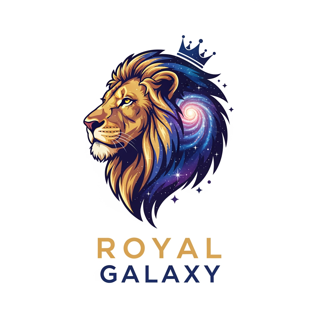 AI Design for My Company name Royal Galaxy made logo of thi