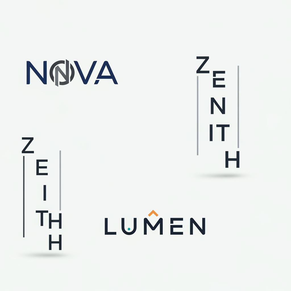 AI Design for Crea versiones de logotipo para un banco estilo Revolut o N26, que sea moderno pero minimalista, mas tipografíco con juego de letras.