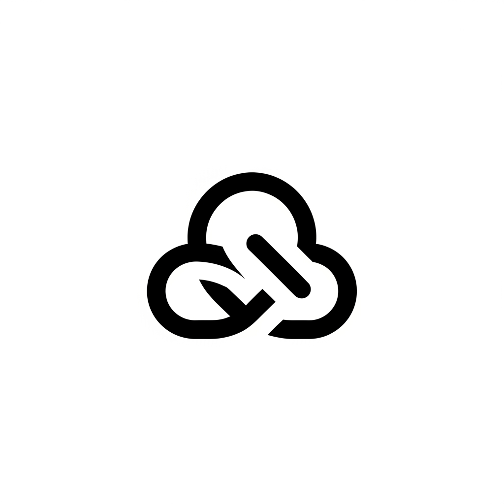 AI Design for Design an original abstract symbol representing the future of computing, cloud technology, intelligence, connectivity, and digital freedom.
Do not use any letters or recognizable icons.
Construct a flowing geometric mark made from continuous precision curves, balanced circular geometry, smooth transitions, and elegant negative space.
The logo should visually express:
Innovation
Fluidity
Security
Performance
Connectivity
Modern computing
The overall appearance should feel clean, premium, timeless, and highly recognizable.
Style references:
Modern industrial design
Luxury technology
Minimal geometric branding
Professional vector identity
Flat black logo on white background.
Ultra-clean vector lines with mathematically perfect proportions.
Centered composition.
No mockups.
No gradients.
No textures.
No lighting effects.
No background elements.
SVG-quality vector logo.