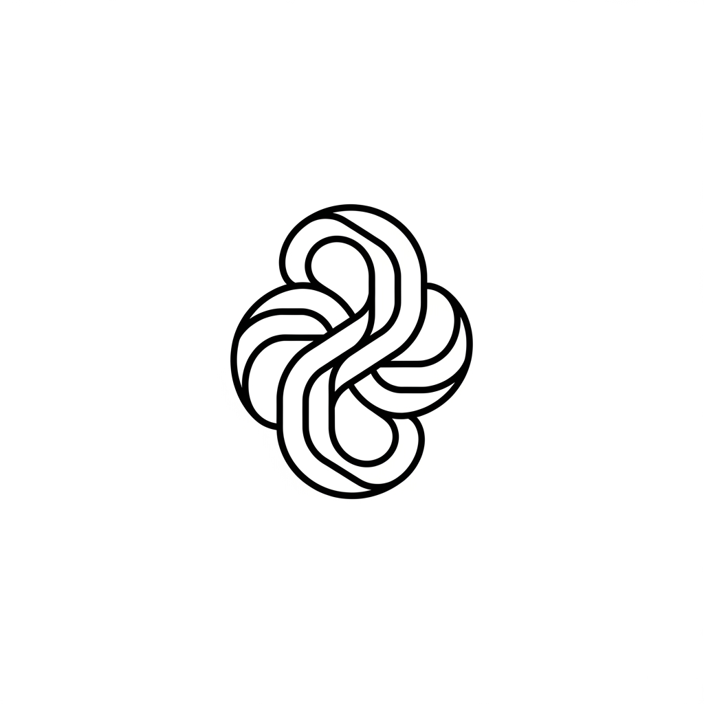 AI Design for Design an original abstract symbol representing the future of computing, cloud technology, intelligence, connectivity, and digital freedom.
Do not use any letters or recognizable icons.
Construct a flowing geometric mark made from continuous precision curves, balanced circular geometry, smooth transitions, and elegant negative space.
The logo should visually express:
Innovation
Fluidity
Security
Performance
Connectivity
Modern computing
The overall appearance should feel clean, premium, timeless, and highly recognizable.
Style references:
Modern industrial design
Luxury technology
Minimal geometric branding
Professional vector identity
Flat black logo on white background.
Ultra-clean vector lines with mathematically perfect proportions.
Centered composition.
No mockups.
No gradients.
No textures.
No lighting effects.
No background elements.
SVG-quality vector logo.