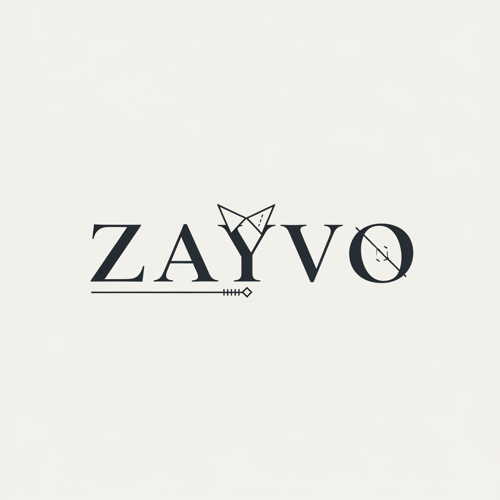 AI Design for creat a logo the name ZAYVO for my mens clothes store