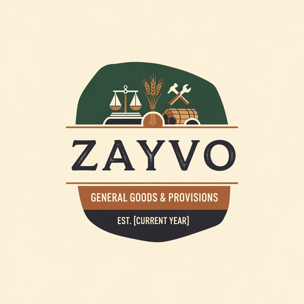AI Design for creat a logo the name ZAYVO for my general store