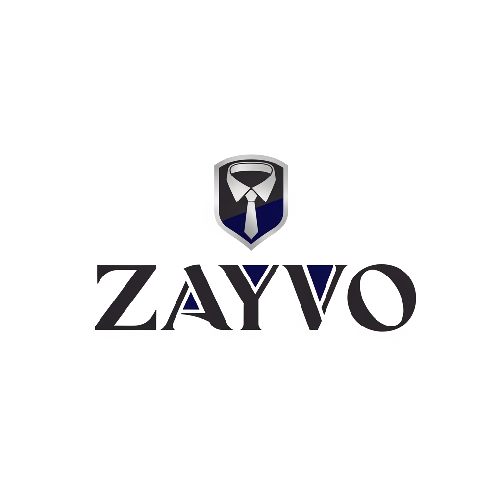 AI Design for creat a logo the name ZAYVO for my mens clothes store