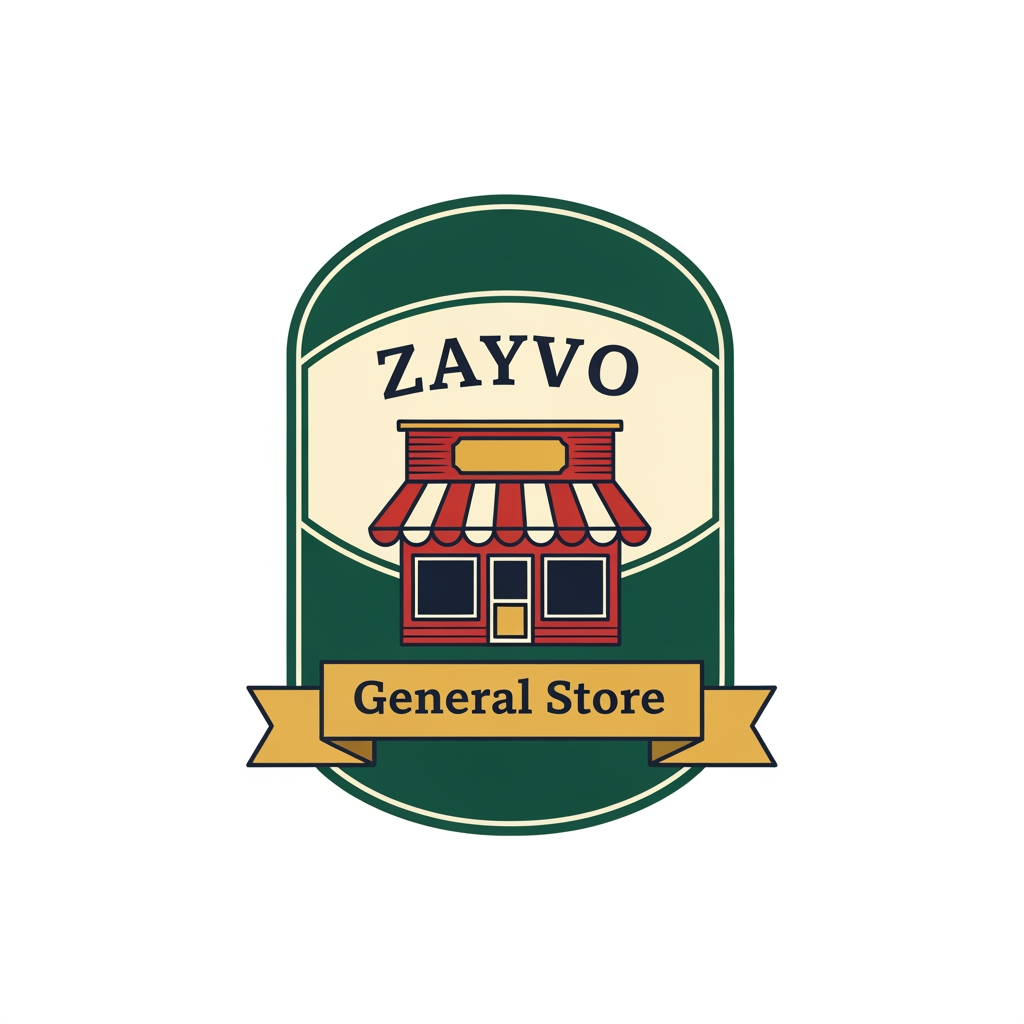 AI Design for creat a logo the name ZAYVO for my general store