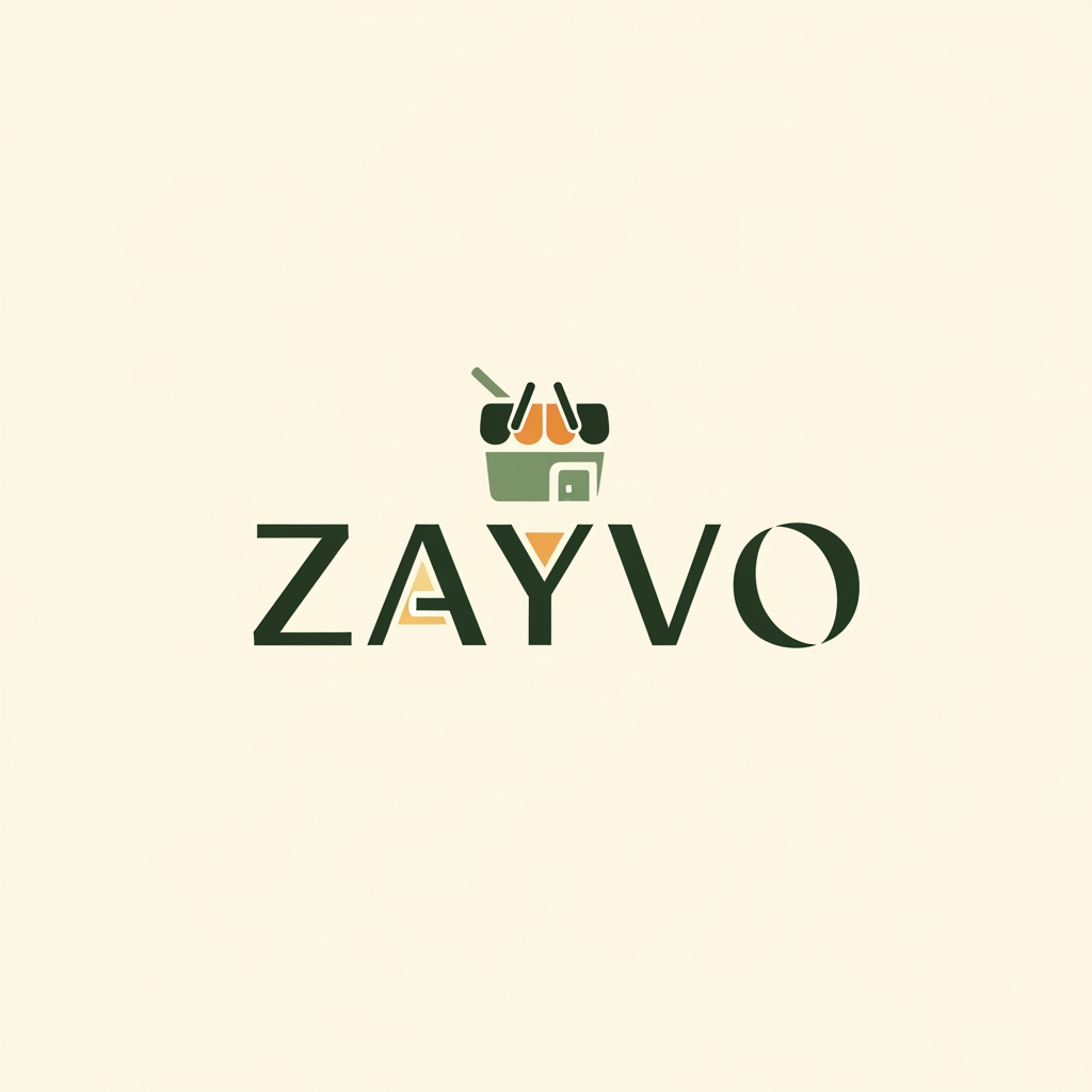 AI Design for creat a logo the name ZAYVO for my general store
