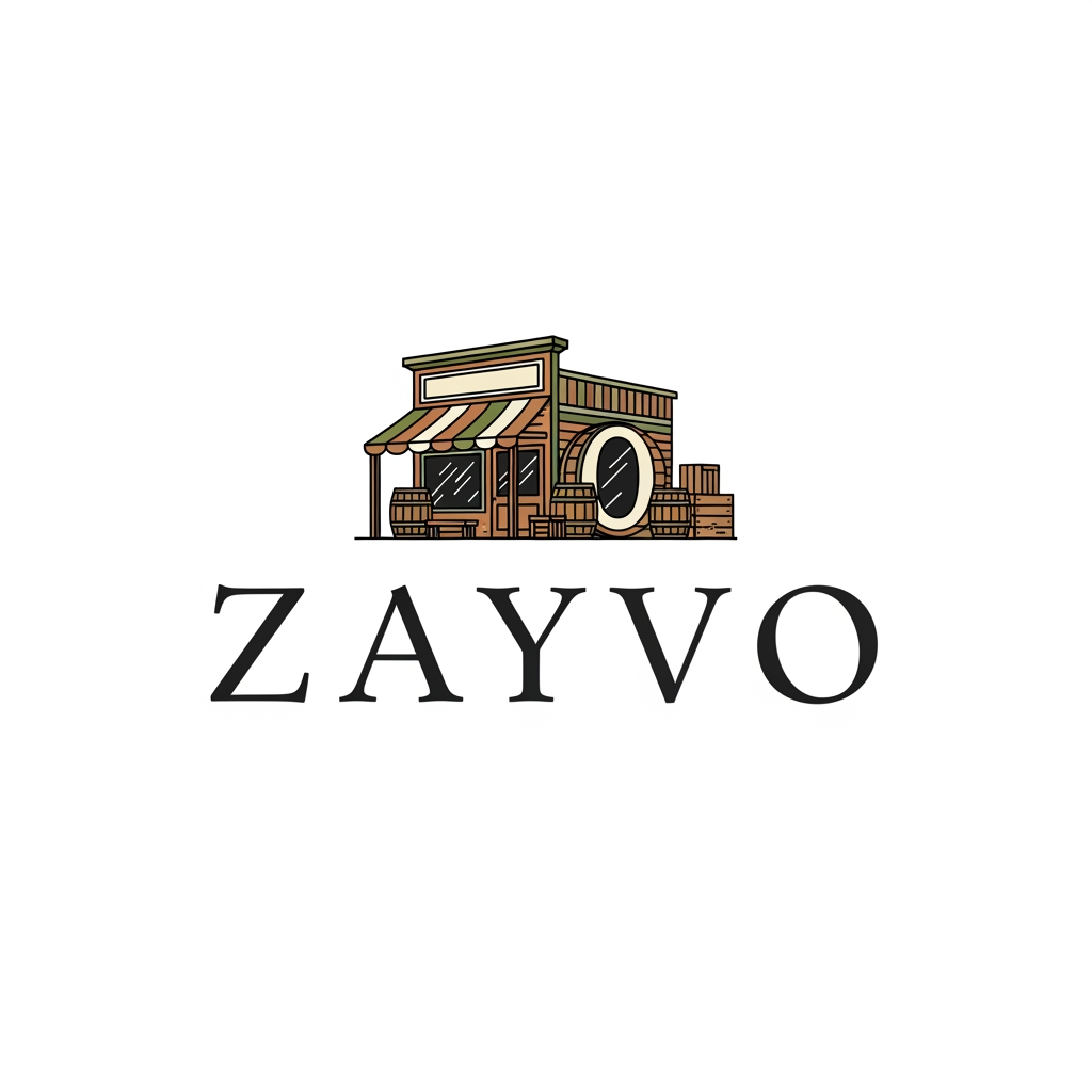 AI Design for creat a logo the name ZAYVO for my general store
