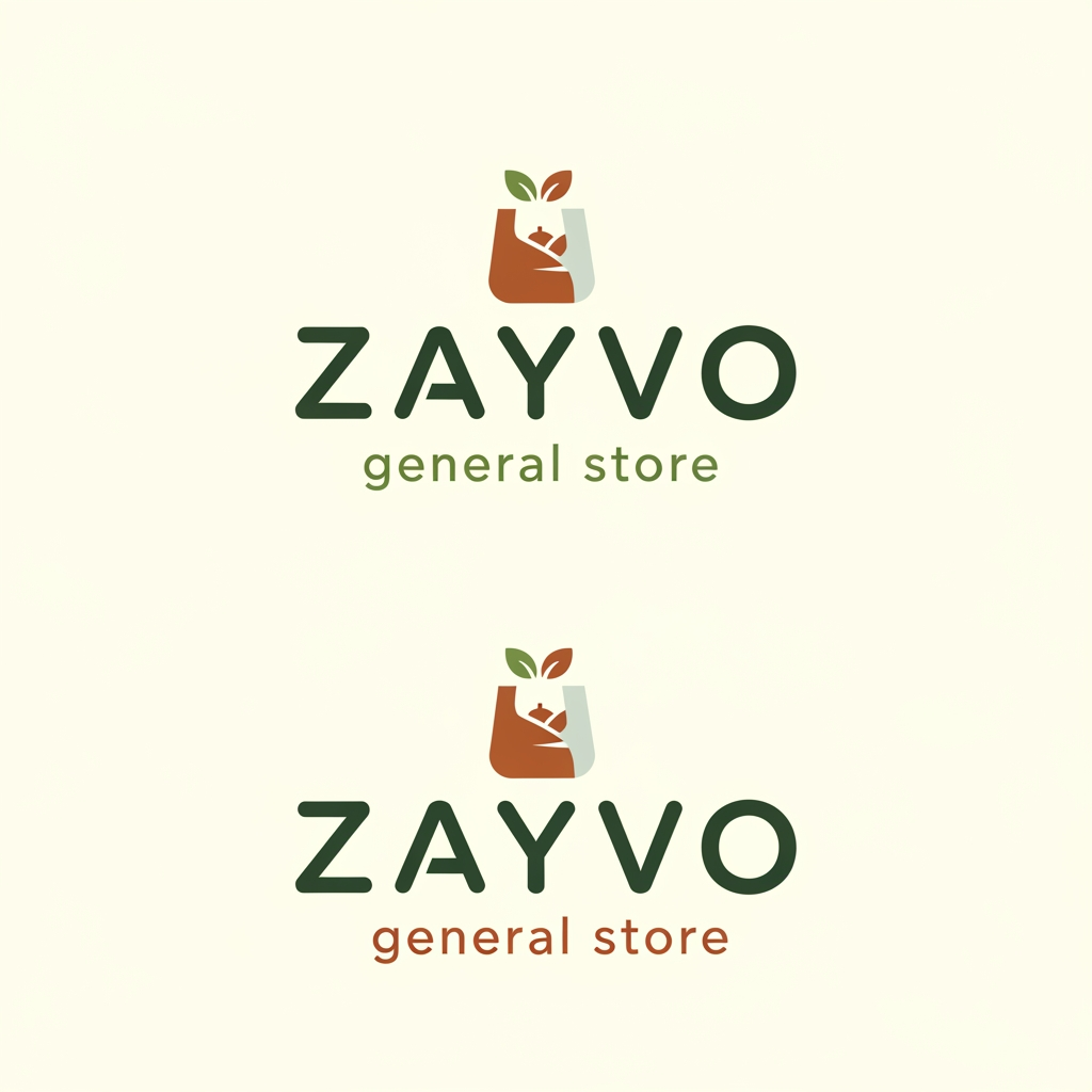 AI Design for creat a logo the name ZAYVO for my general store