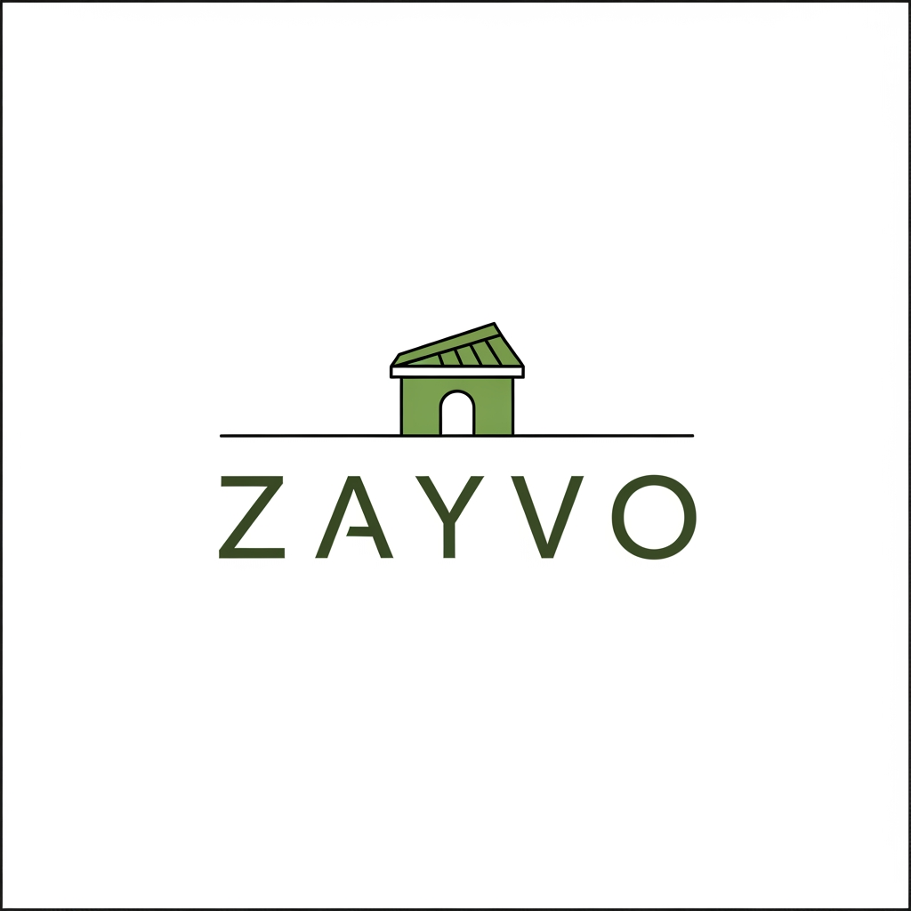 AI Design for creat a logo the name ZAYVO for my general store