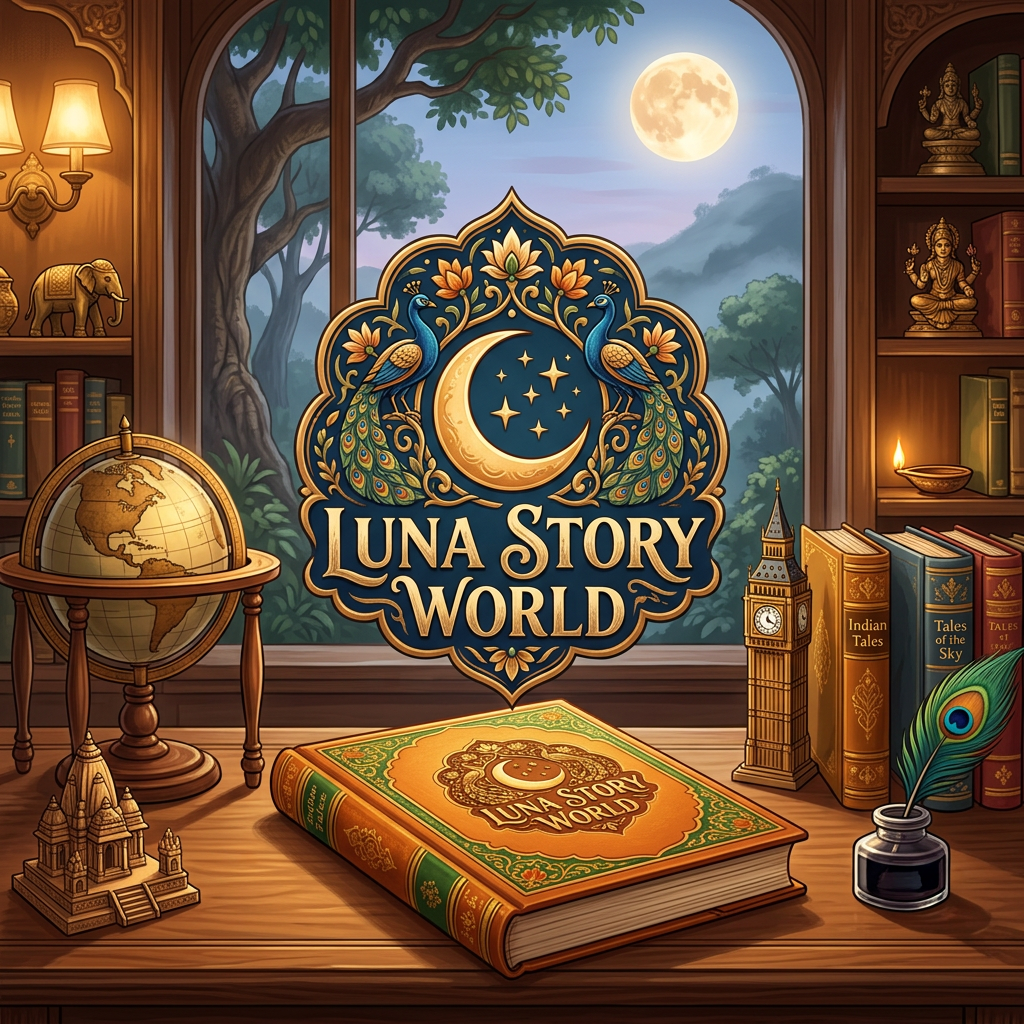 AI Design for i need to create a logo and the name luna story world