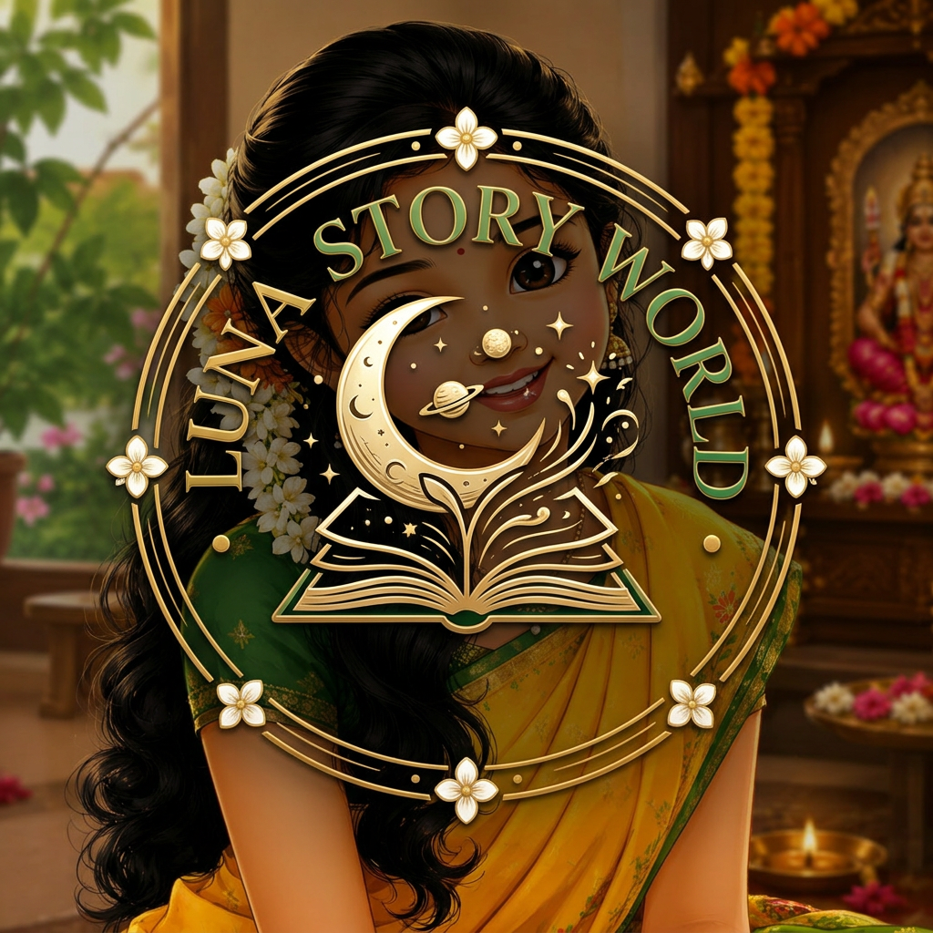 AI Design for i need to create a logo and the name luna story world