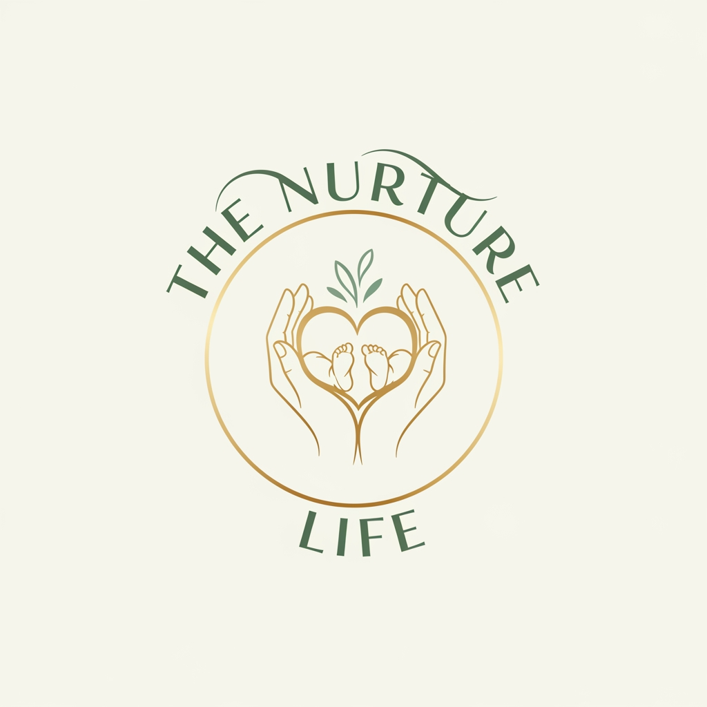 AI Design for create me a high and professional logo for my baby clothing and care brand named THE NURTURE LIFE needs to be look premium