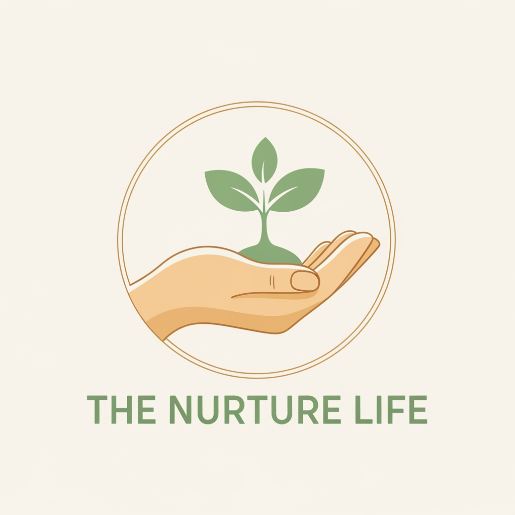 AI Design for create me a logo for my baby clothing and care brand named THE NURTURE LIFE