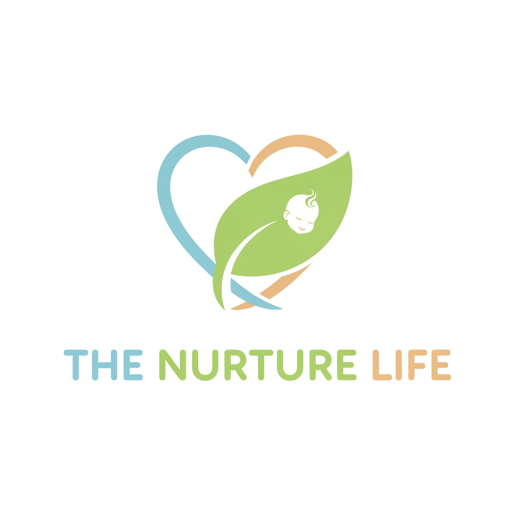 AI Design for create me a logo for my baby clothing and care brand named THE NURTURE LIFE