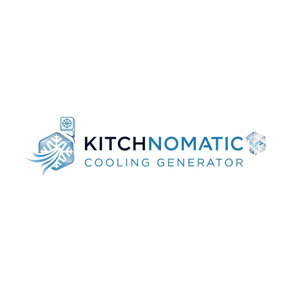 AI Design for create a logo kitchnomatic cooling generte