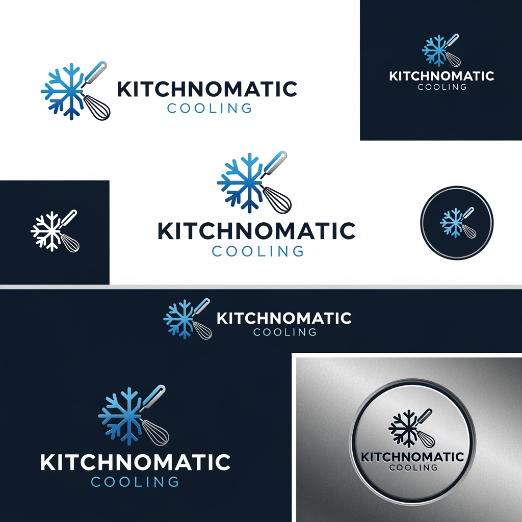 AI Design for create a logo kitchnomatic cooling generte