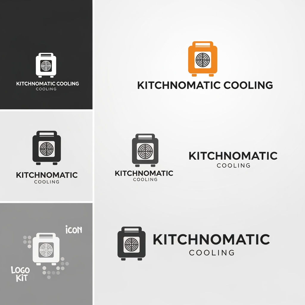 AI Design for create a logo kitchnomatic cooling generte