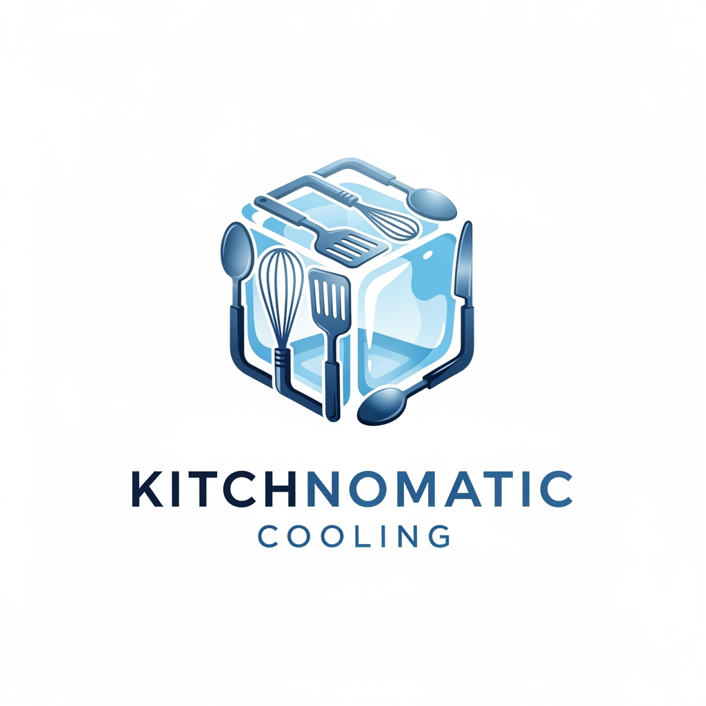AI Design for create a logo kitchnomatic cooling generte