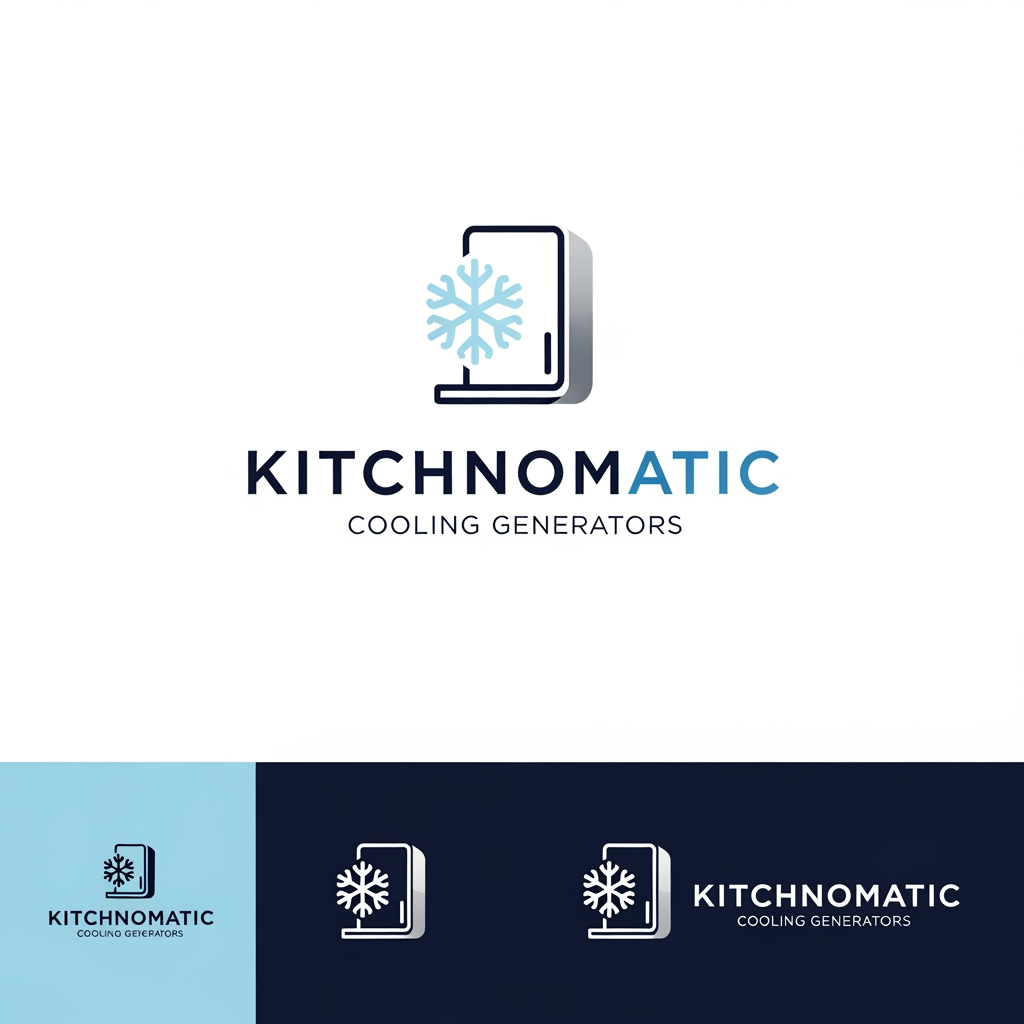 AI Design for create a logo kitchnomatic cooling generte