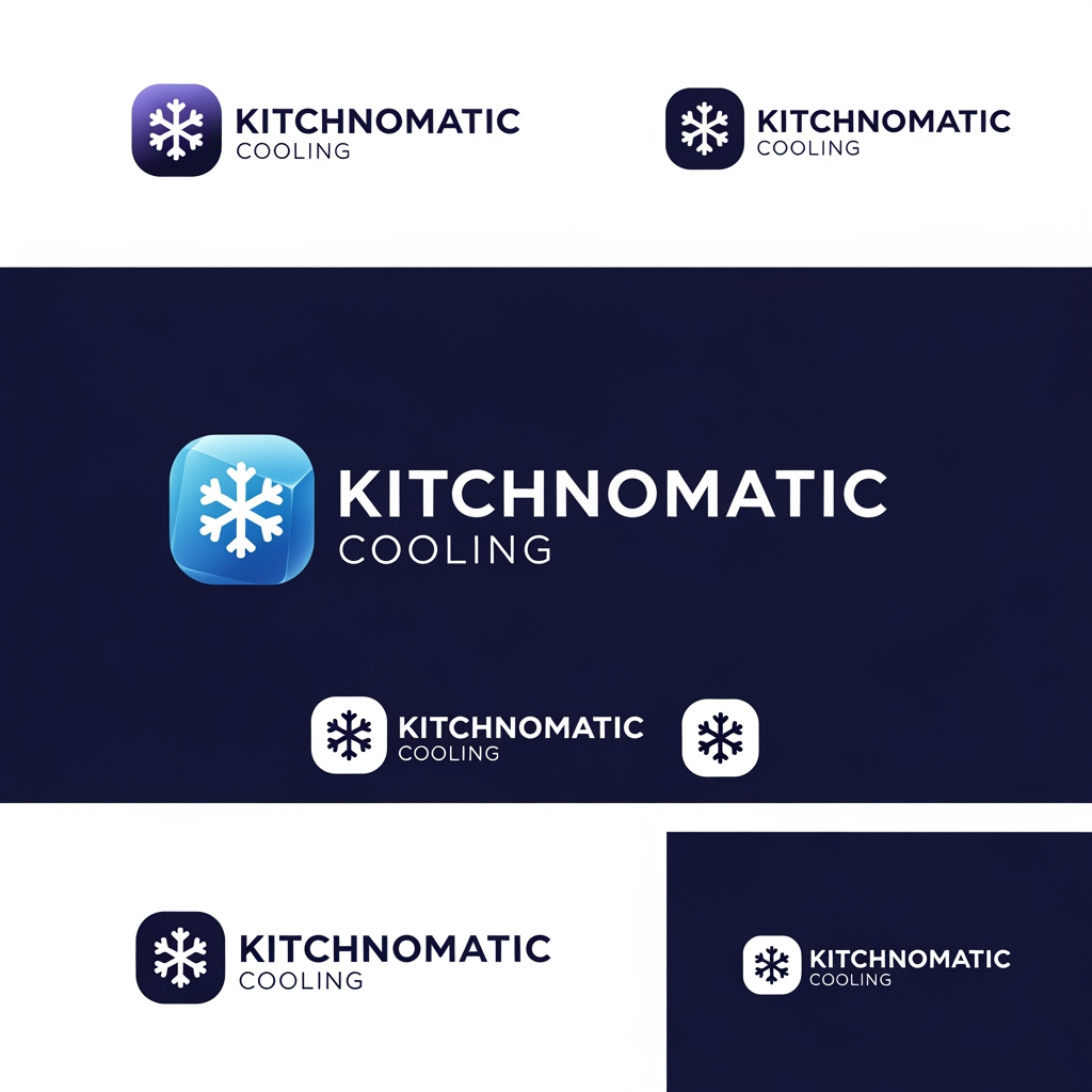 AI Design for create a logo kitchnomatic cooling generte