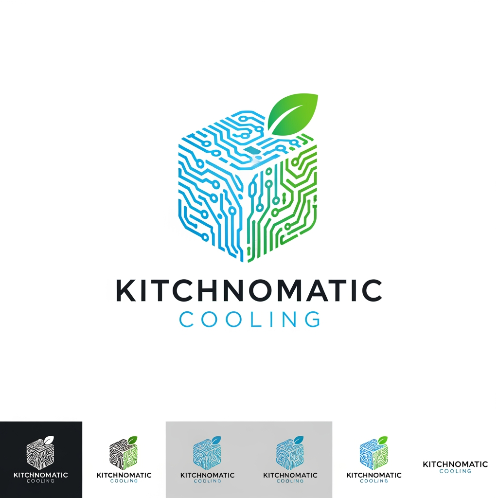 AI Design for create a logo kitchnomatic cooling generte
