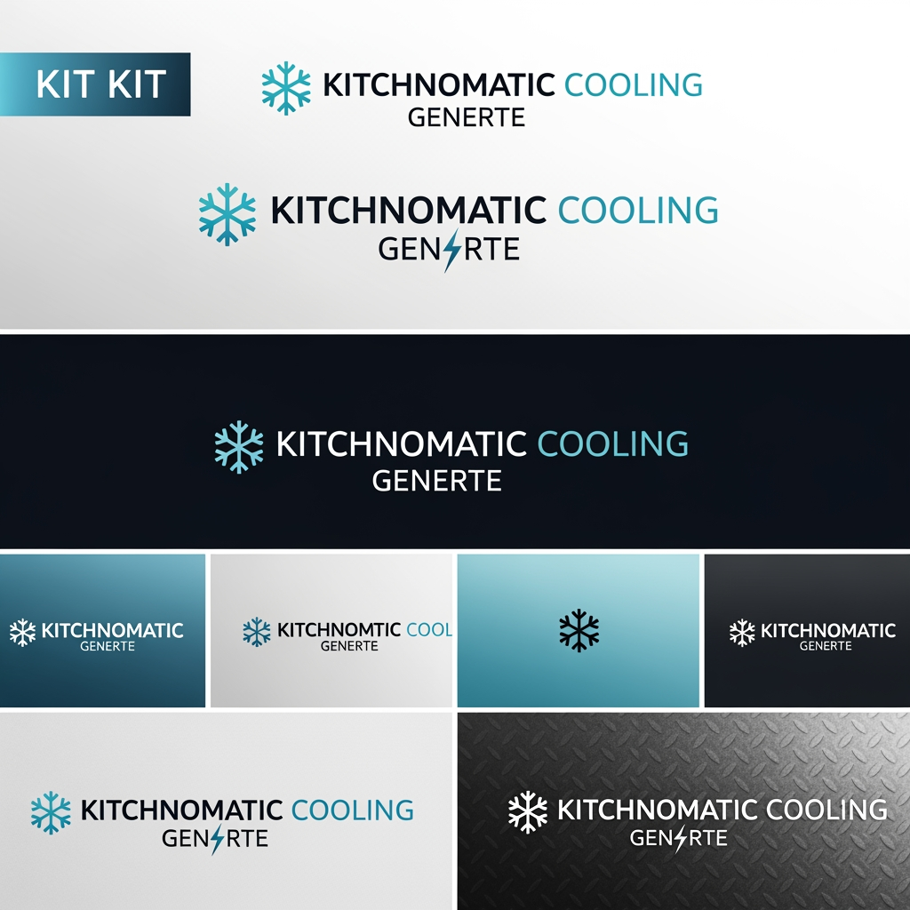 AI Design for create a logo kitchnomatic cooling generte