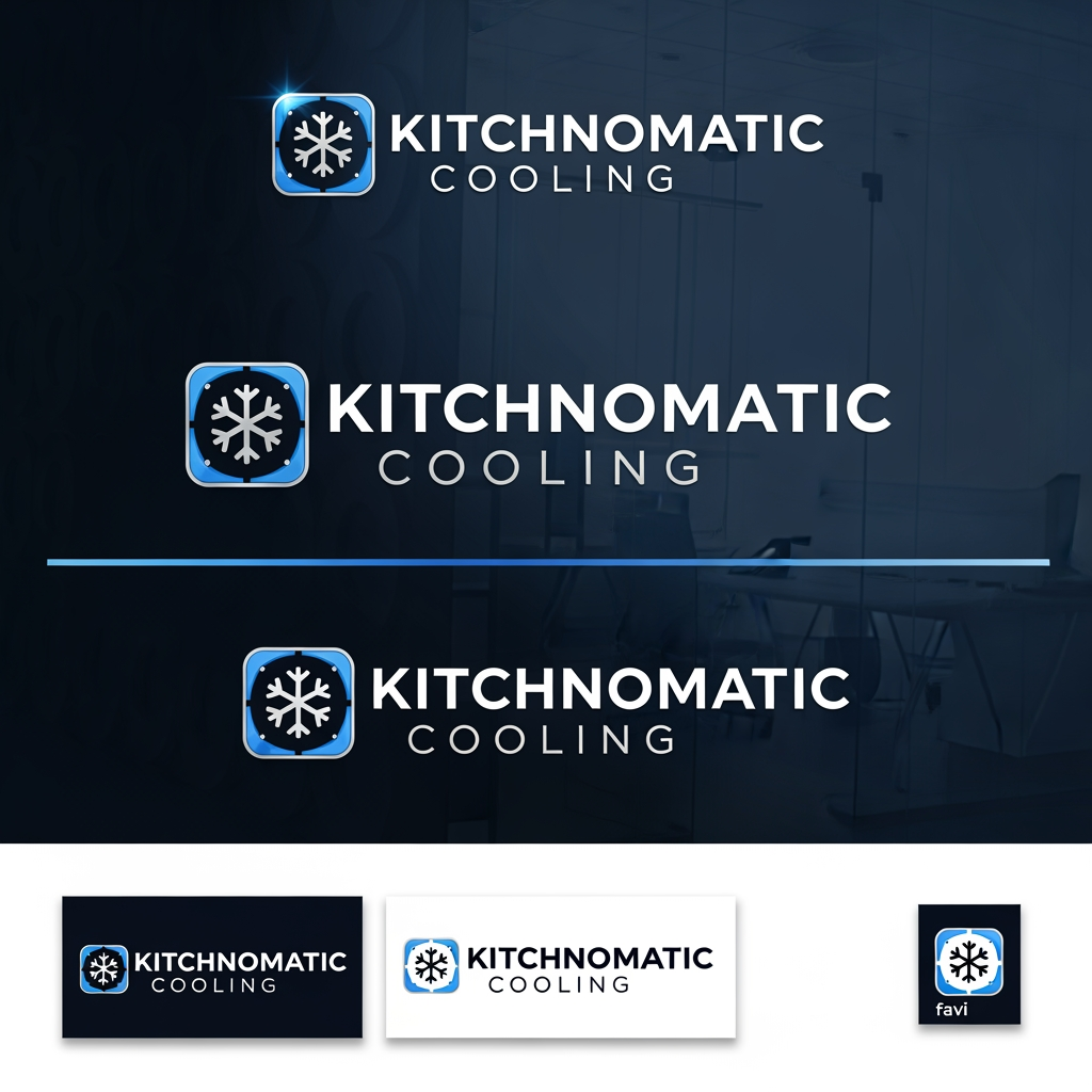 AI Design for create a logo kitchnomatic cooling generte