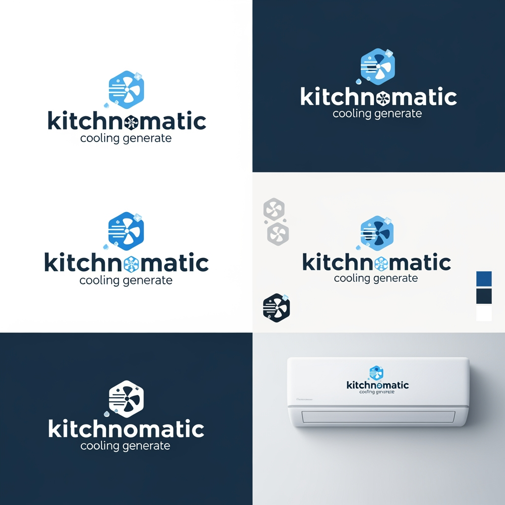 AI Design for create a logo kitchnomatic cooling generte