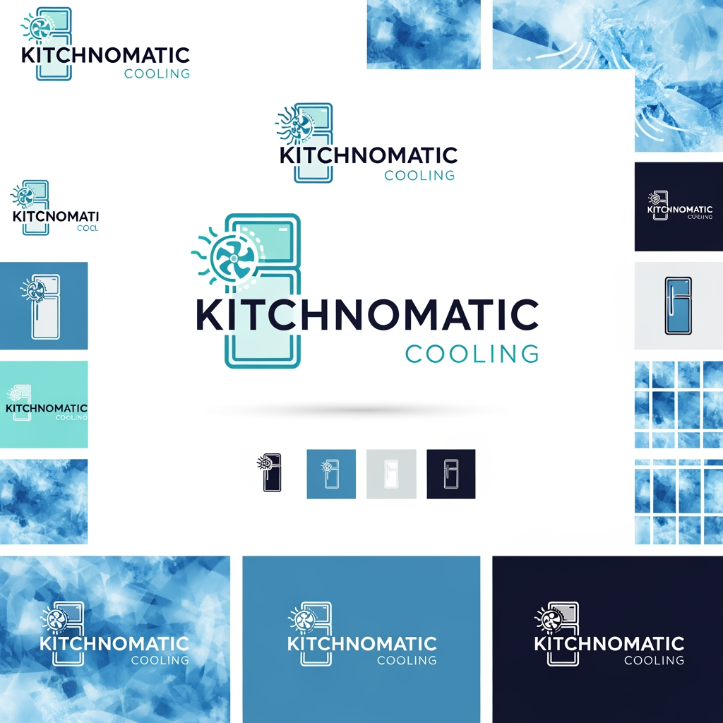 AI Design for create a logo kitchnomatic cooling generte