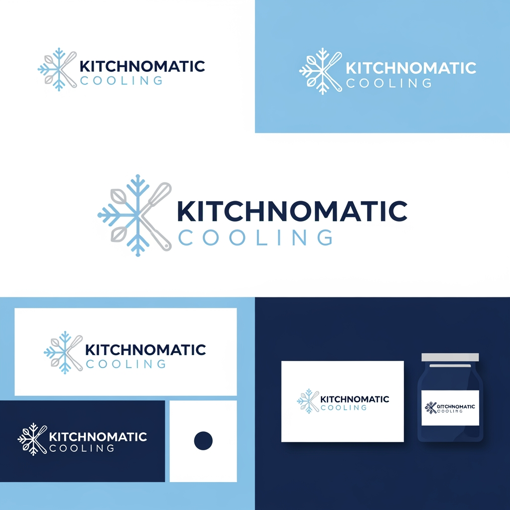 AI Design for create a logo kitchnomatic cooling generte